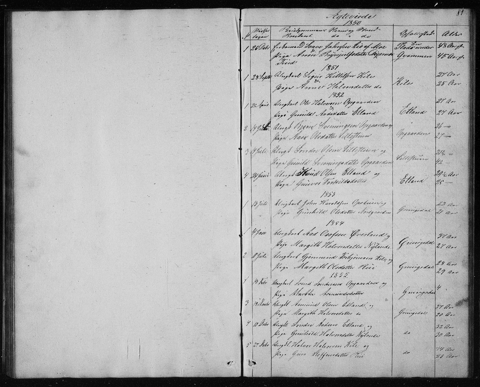 Vinje kirkebøker, SAKO/A-312/G/Gc/L0001: Parish register (copy) no. III 1, 1850-1893, p. 81
