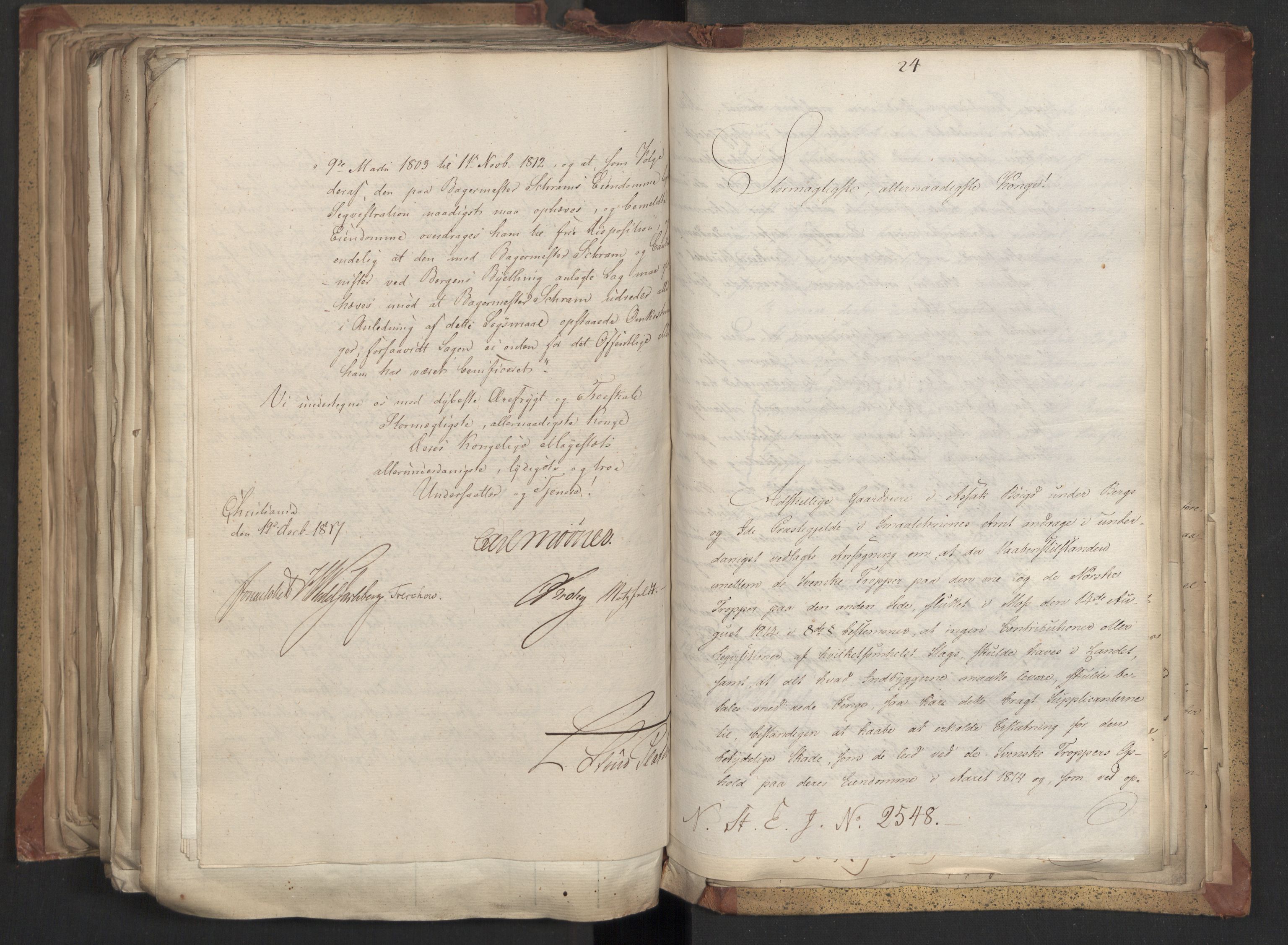 Statsrådsavdelingen i Stockholm, AV/RA-S-1003/D/Da/L0011: Regjeringsinnstillinger nr. 2393-2586, 1817, p. 393
