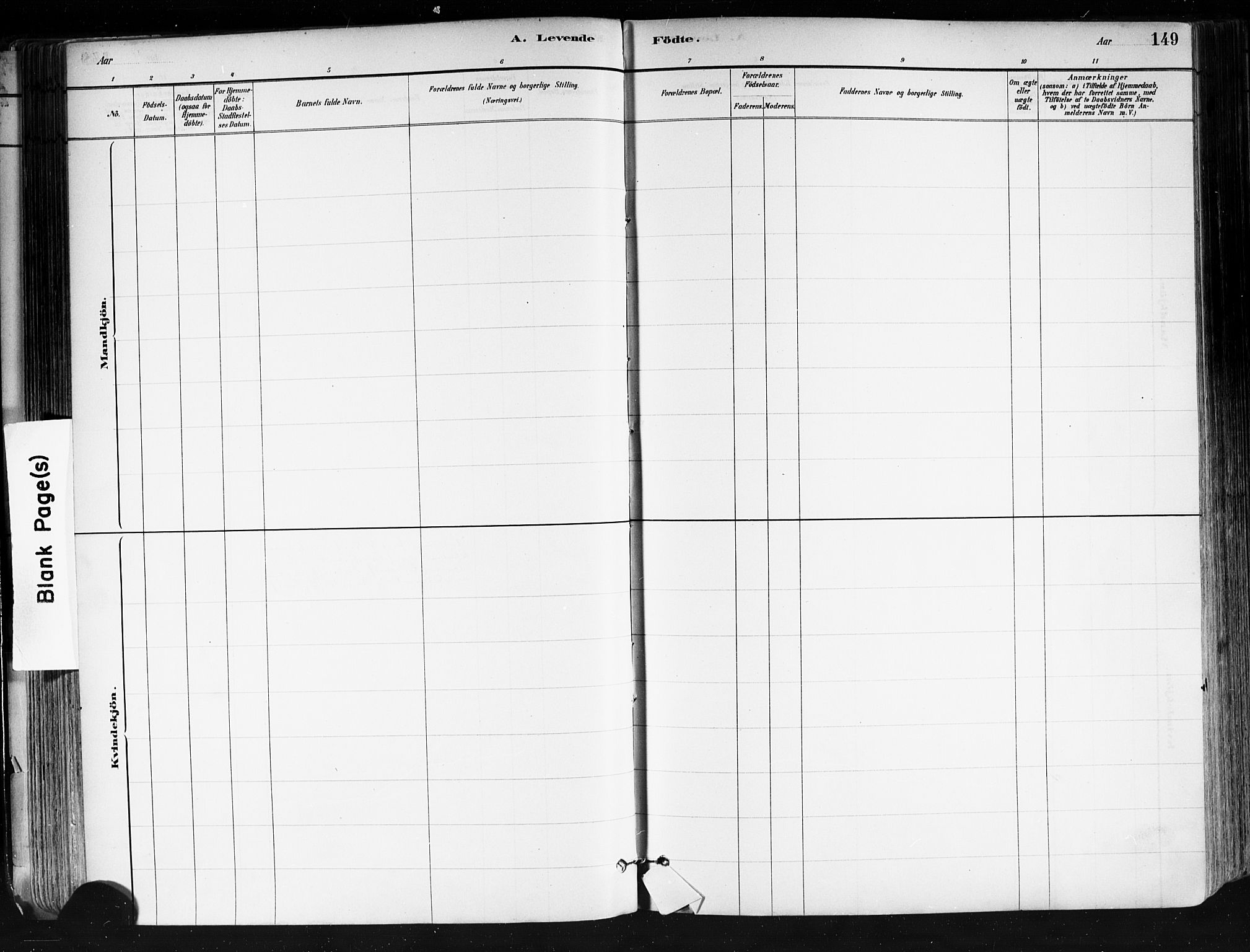 Tønsberg kirkebøker, AV/SAKO-A-330/F/Fa/L0011: Parish register (official) no. I 11, 1881-1890, p. 149