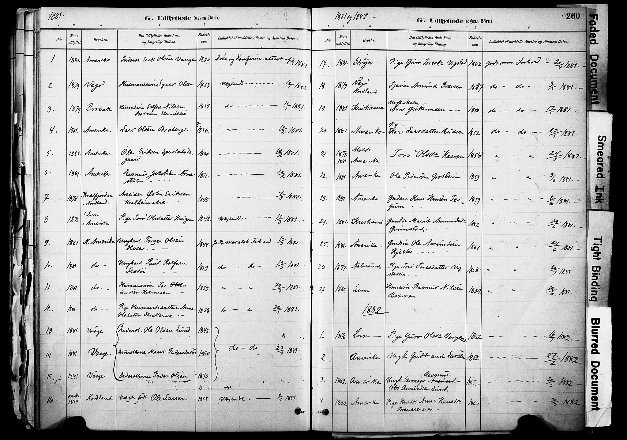 Skjåk prestekontor, SAH/PREST-072/H/Ha/Haa/L0003: Parish register (official) no. 3, 1880-1907, p. 260