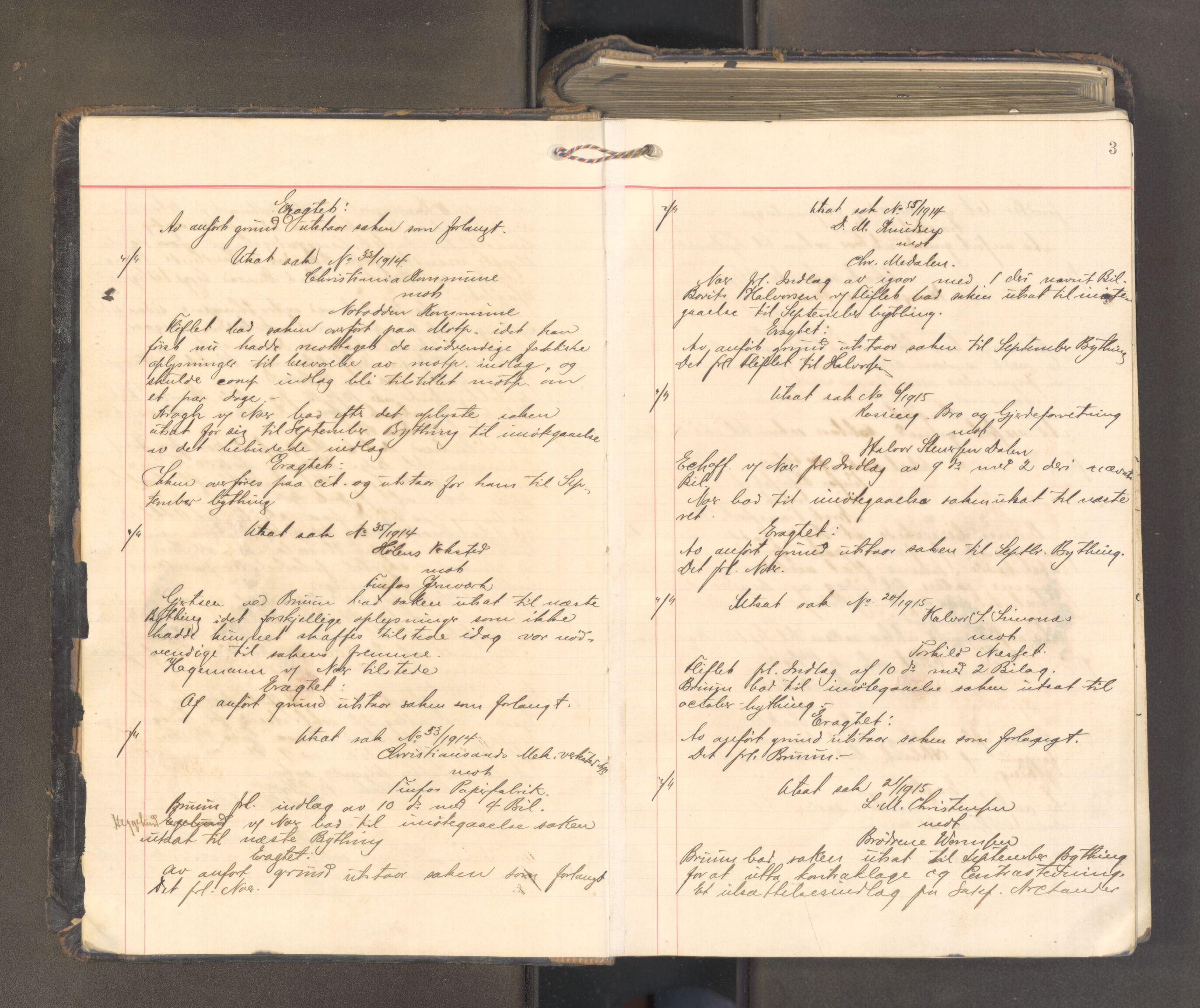 Heddal sorenskriveri, AV/SAKO-A-211/F/Fa/Fab/L0002: Tingbok 2, 1915-1921, p. 2b-3a