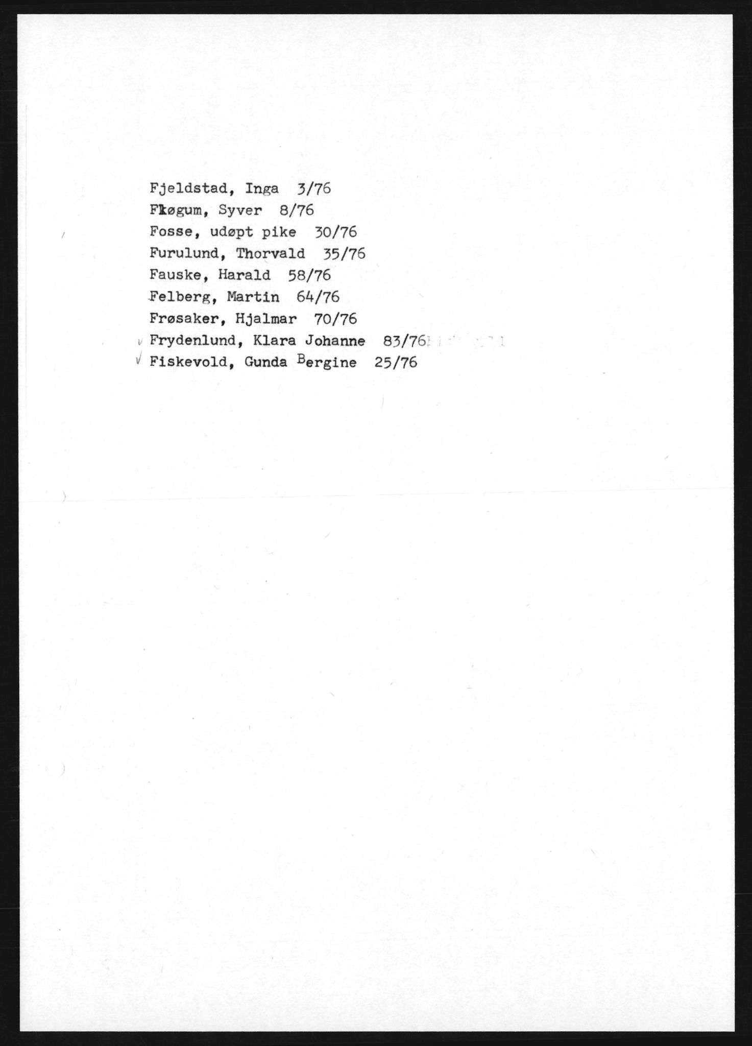 Vestre Toten lensmannskontor, AV/SAH-LOV-007/H/Ha/L0018: Dødsfallsprotokoll, 1973-1978, p. 799