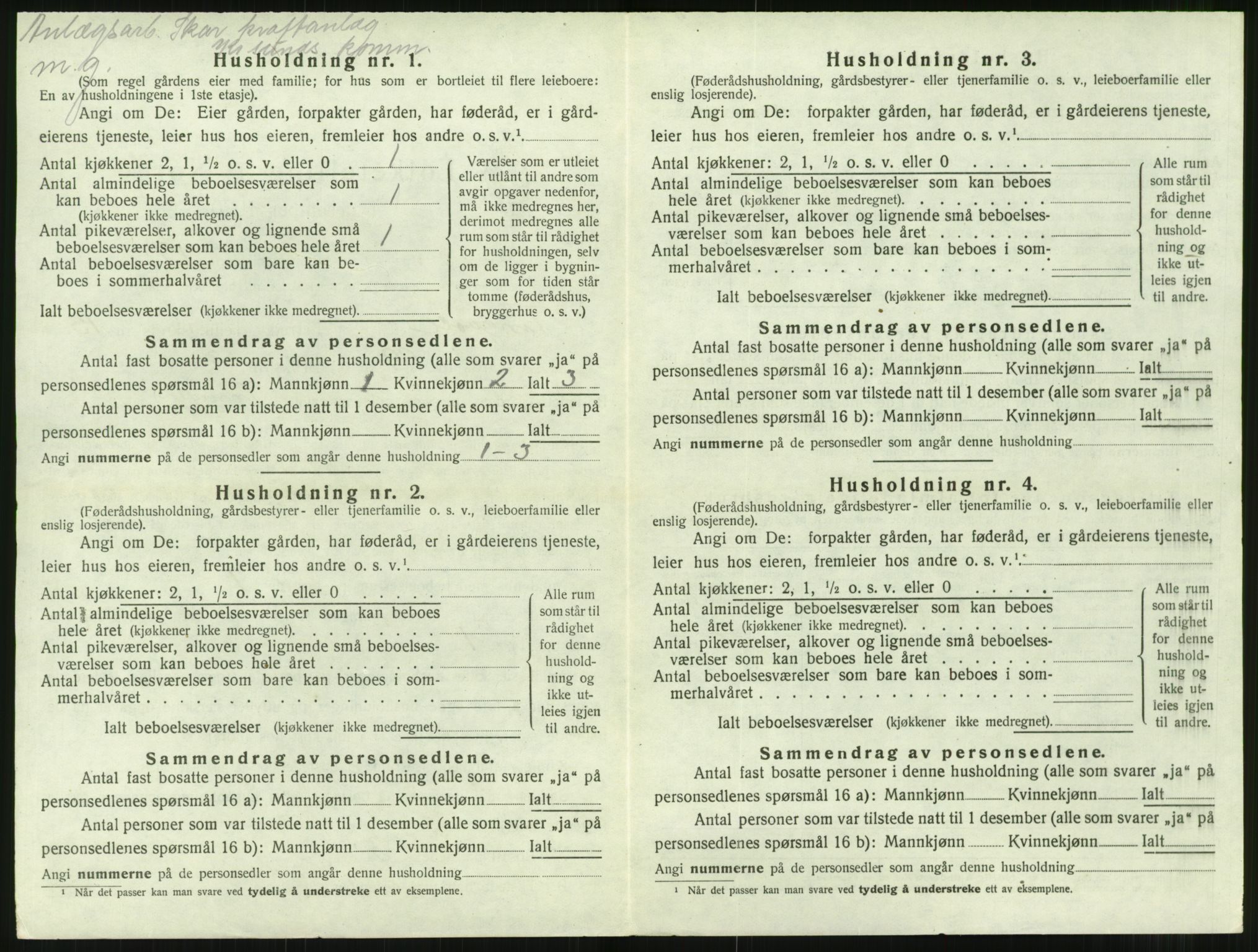 SAT, 1920 census for Tingvoll, 1920, p. 999