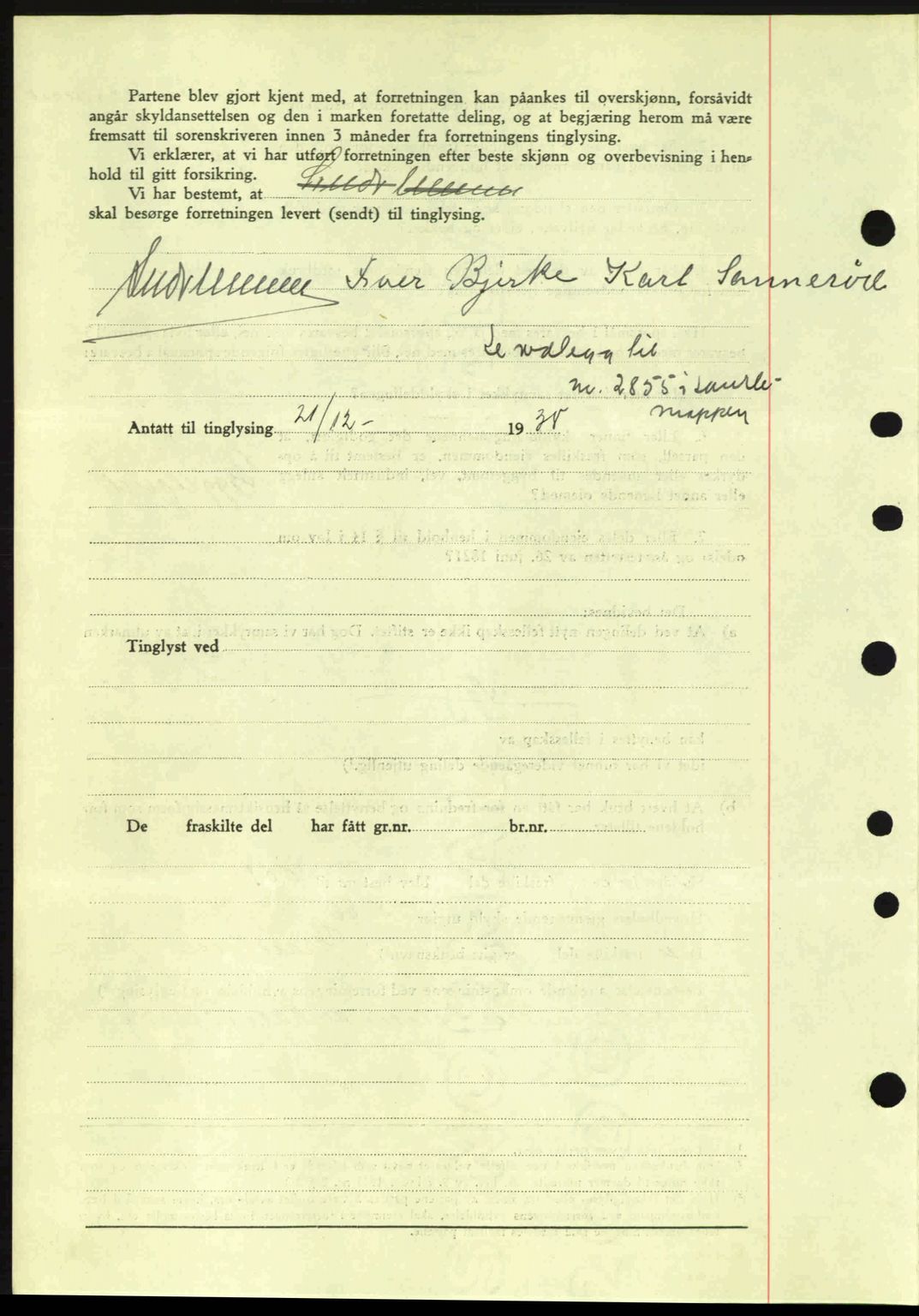 Moss sorenskriveri, SAO/A-10168: Mortgage book no. A5, 1938-1939, Diary no: : 2856/1938