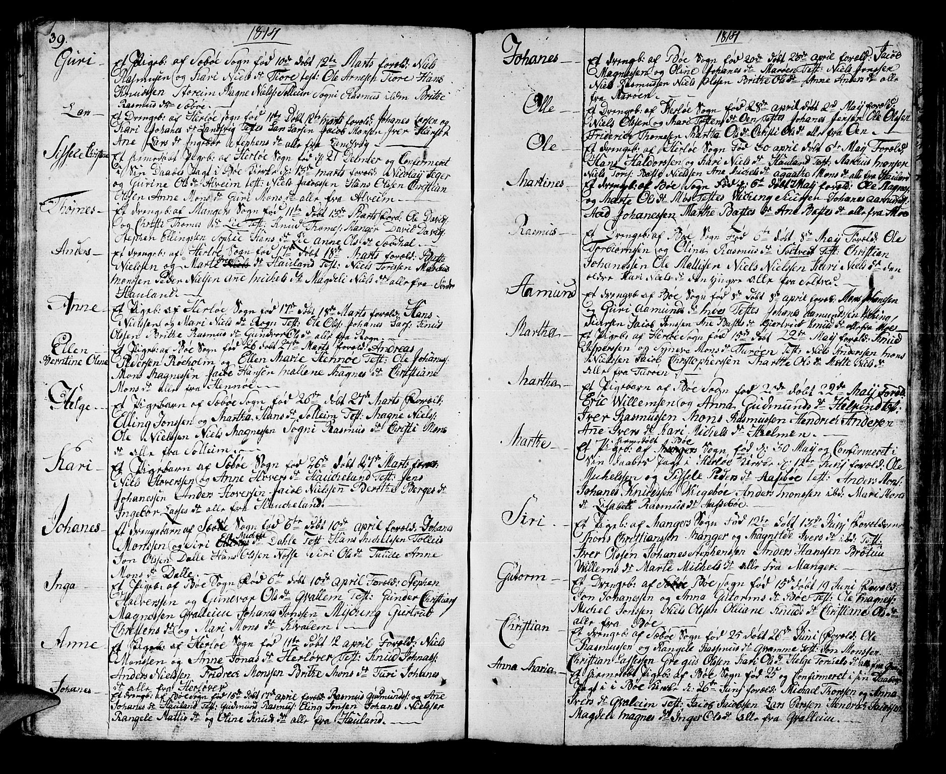 Manger sokneprestembete, SAB/A-76801/H/Haa: Parish register (official) no. A 2, 1792-1815, p. 135