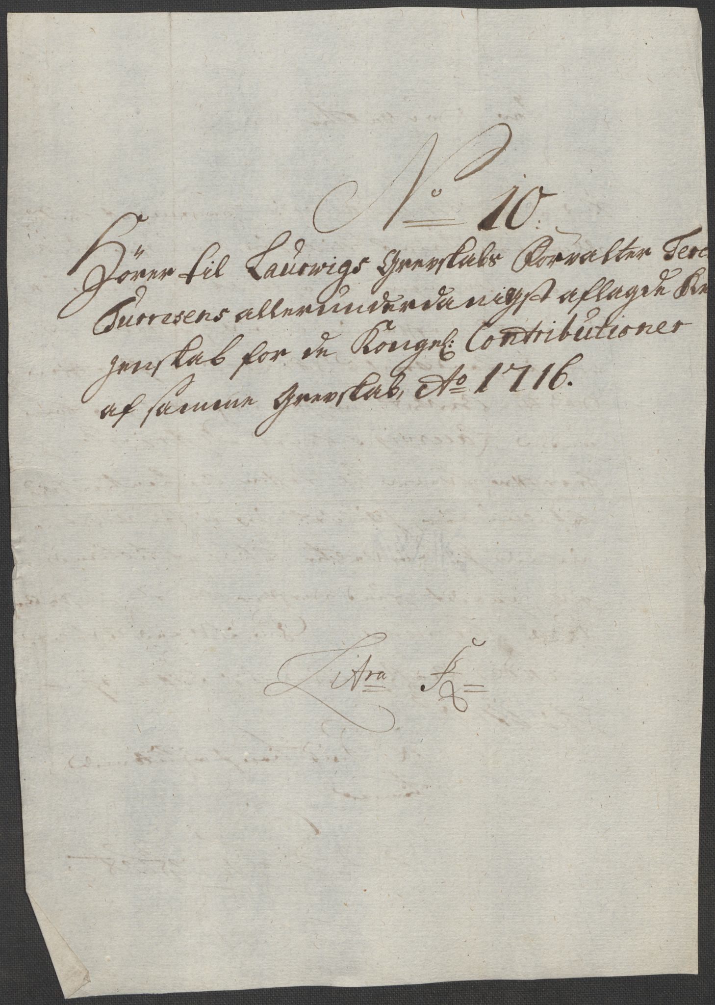 Rentekammeret inntil 1814, Reviderte regnskaper, Fogderegnskap, AV/RA-EA-4092/R33/L1987: Fogderegnskap Larvik grevskap, 1716-1717, p. 168