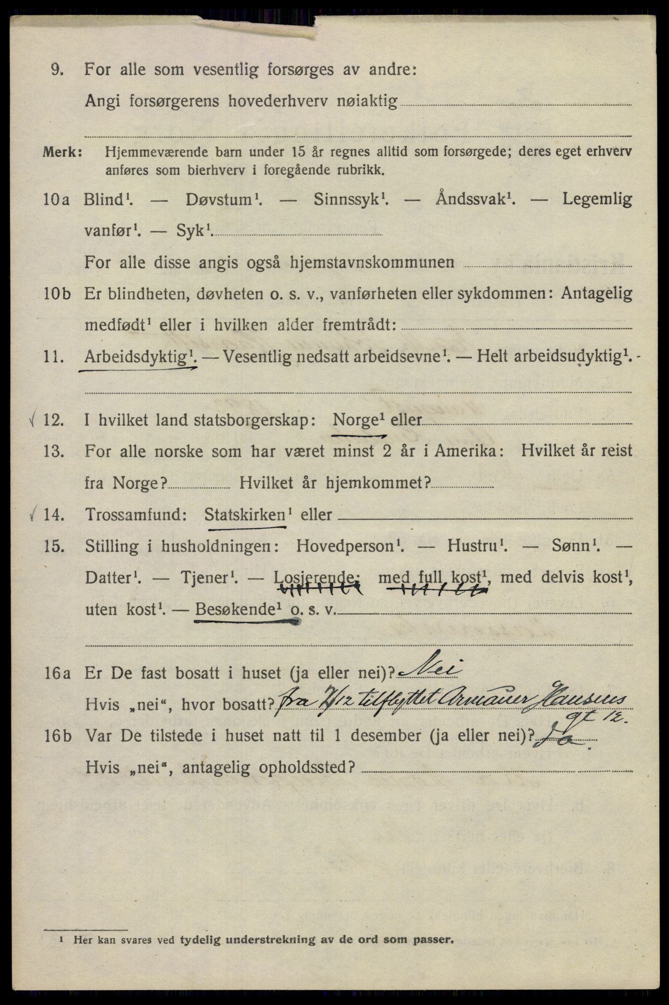 SAO, 1920 census for Kristiania, 1920, p. 141918