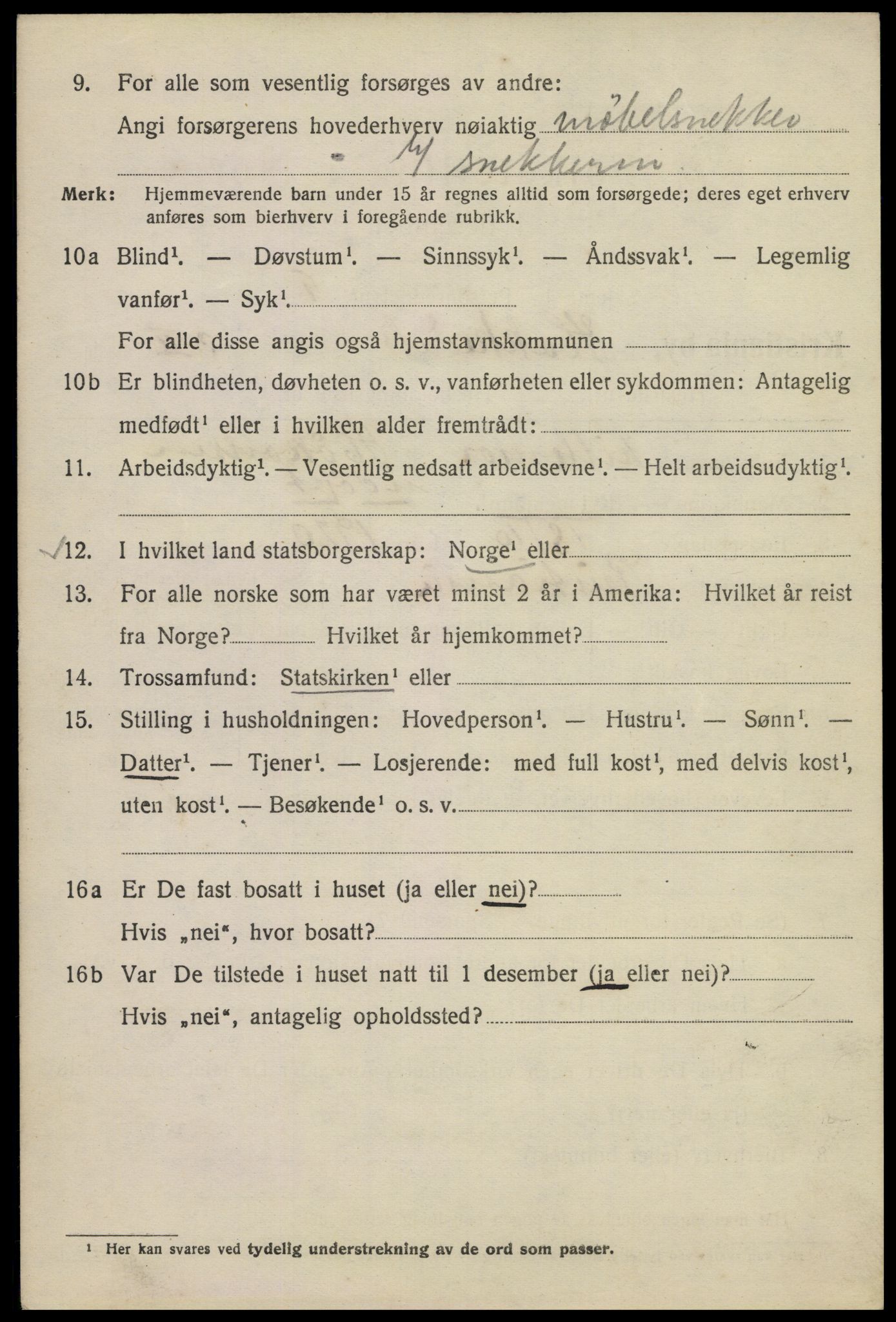 SAO, 1920 census for Kristiania, 1920, p. 267066