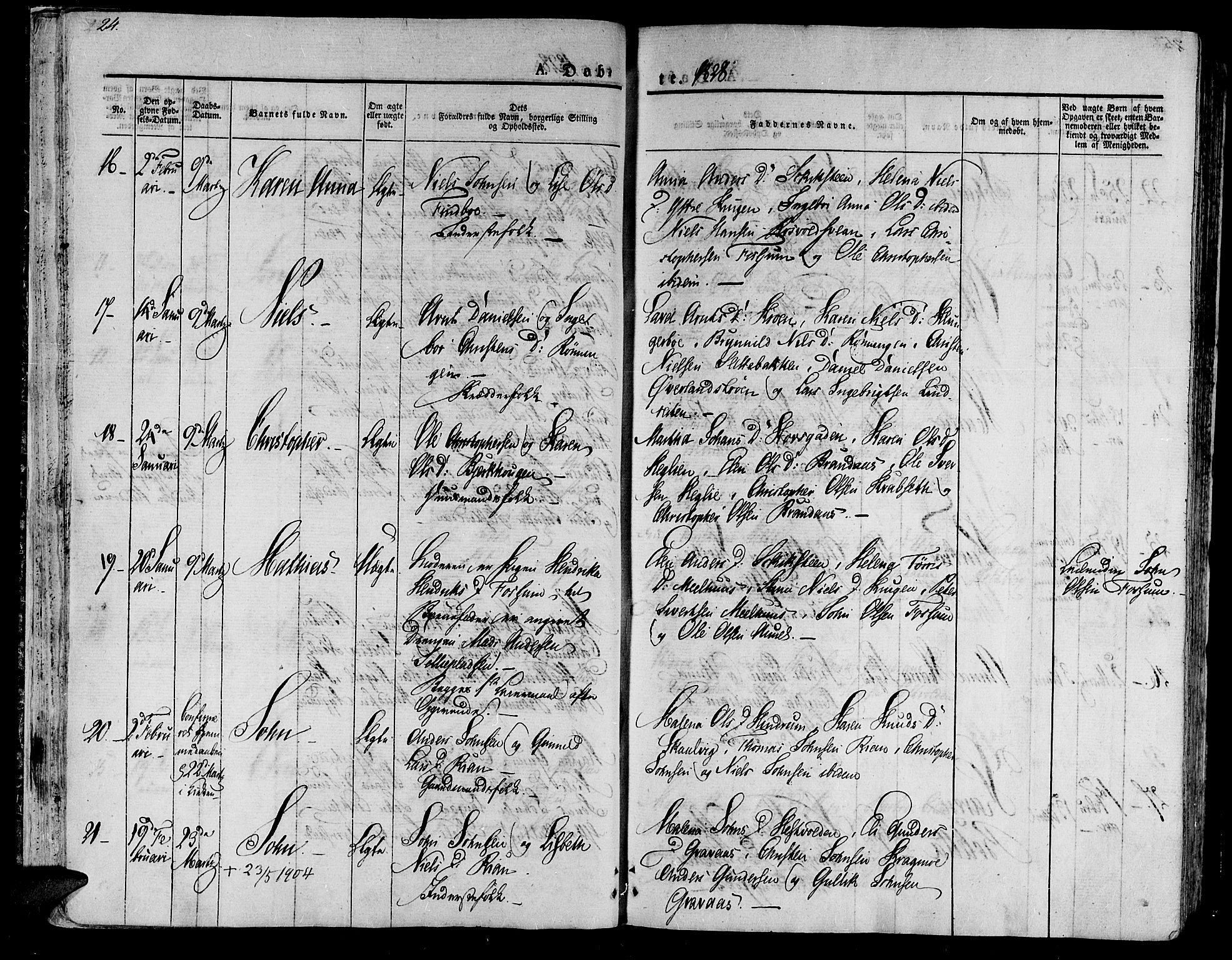 Ministerialprotokoller, klokkerbøker og fødselsregistre - Nord-Trøndelag, AV/SAT-A-1458/701/L0006: Parish register (official) no. 701A06, 1825-1841, p. 24