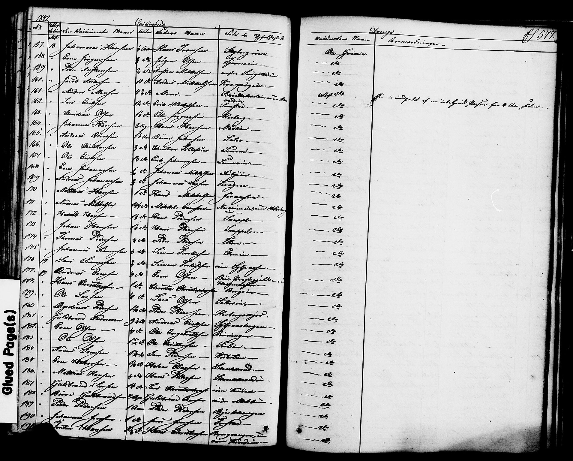 Ringsaker prestekontor, AV/SAH-PREST-014/K/Ka/L0008: Parish register (official) no. 8, 1837-1850, p. 577