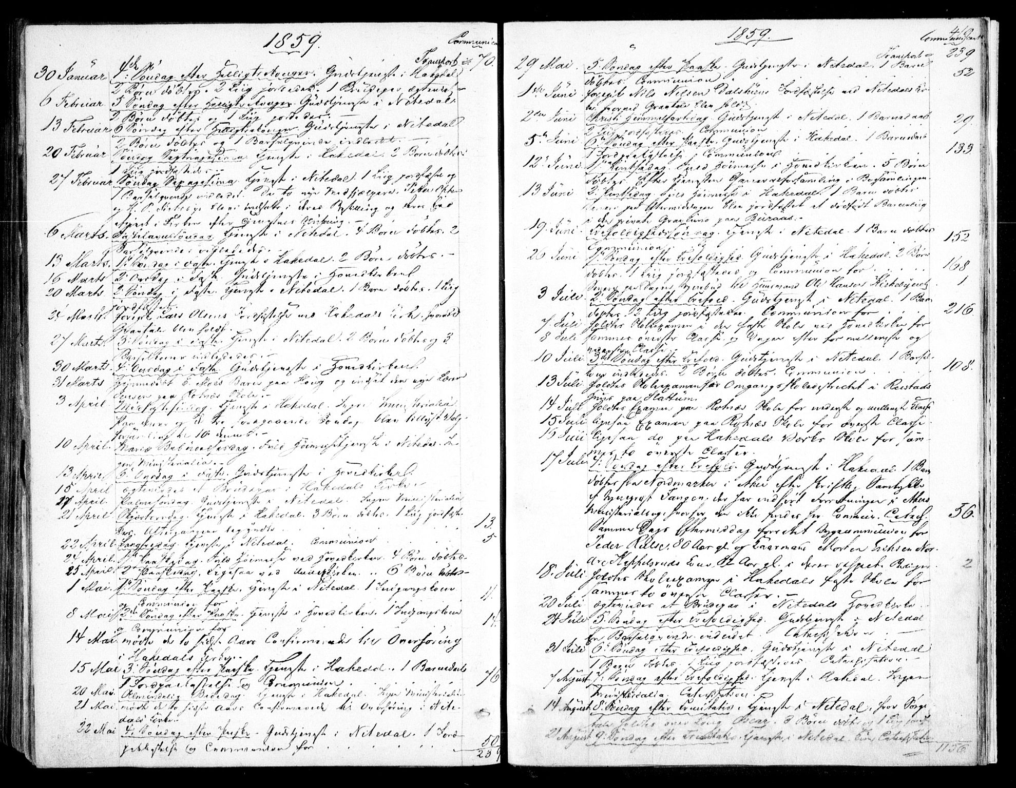 Nittedal prestekontor Kirkebøker, AV/SAO-A-10365a/F/Fa/L0005: Parish register (official) no. I 5, 1850-1862, p. 419