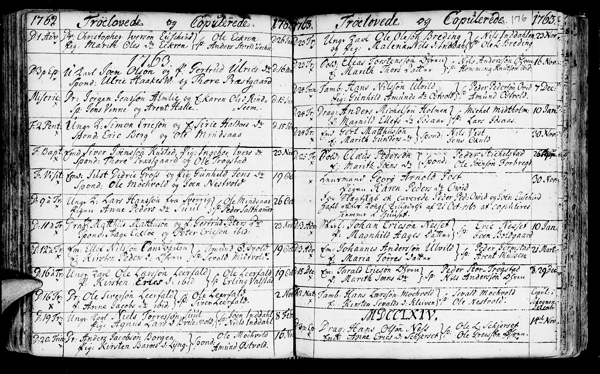 Ministerialprotokoller, klokkerbøker og fødselsregistre - Nord-Trøndelag, SAT/A-1458/723/L0231: Parish register (official) no. 723A02, 1748-1780, p. 176