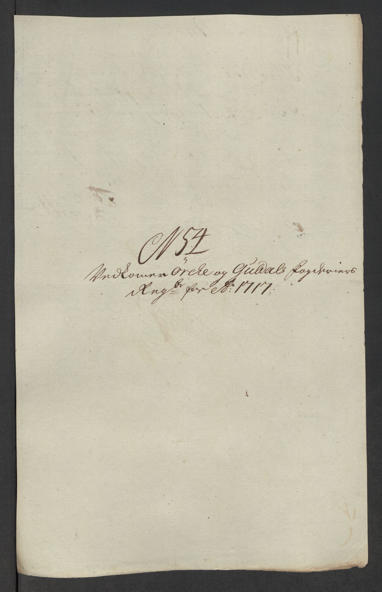 Rentekammeret inntil 1814, Reviderte regnskaper, Fogderegnskap, RA/EA-4092/R60/L3969: Fogderegnskap Orkdal og Gauldal, 1717, p. 442