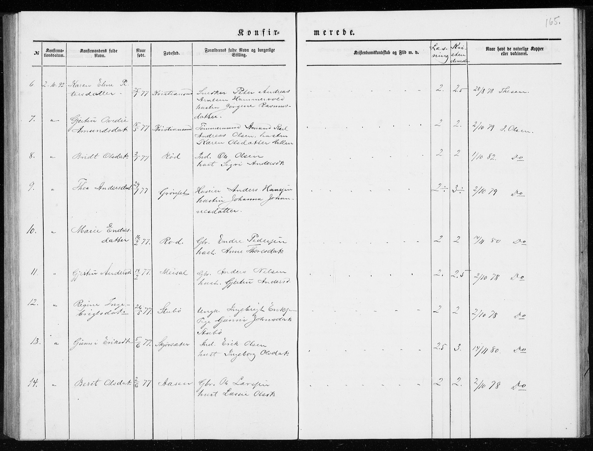 Ministerialprotokoller, klokkerbøker og fødselsregistre - Møre og Romsdal, AV/SAT-A-1454/551/L0631: Parish register (copy) no. 551C03, 1886-1894, p. 165