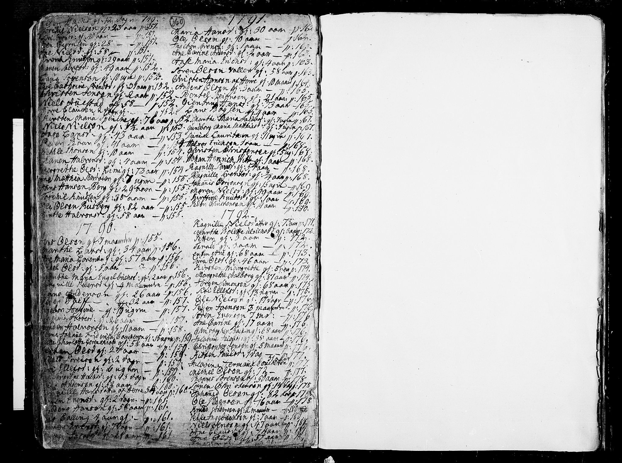 Porsgrunn kirkebøker , SAKO/A-104/F/Fa/L0002: Parish register (official) no. 2, 1764-1814, p. 360-361