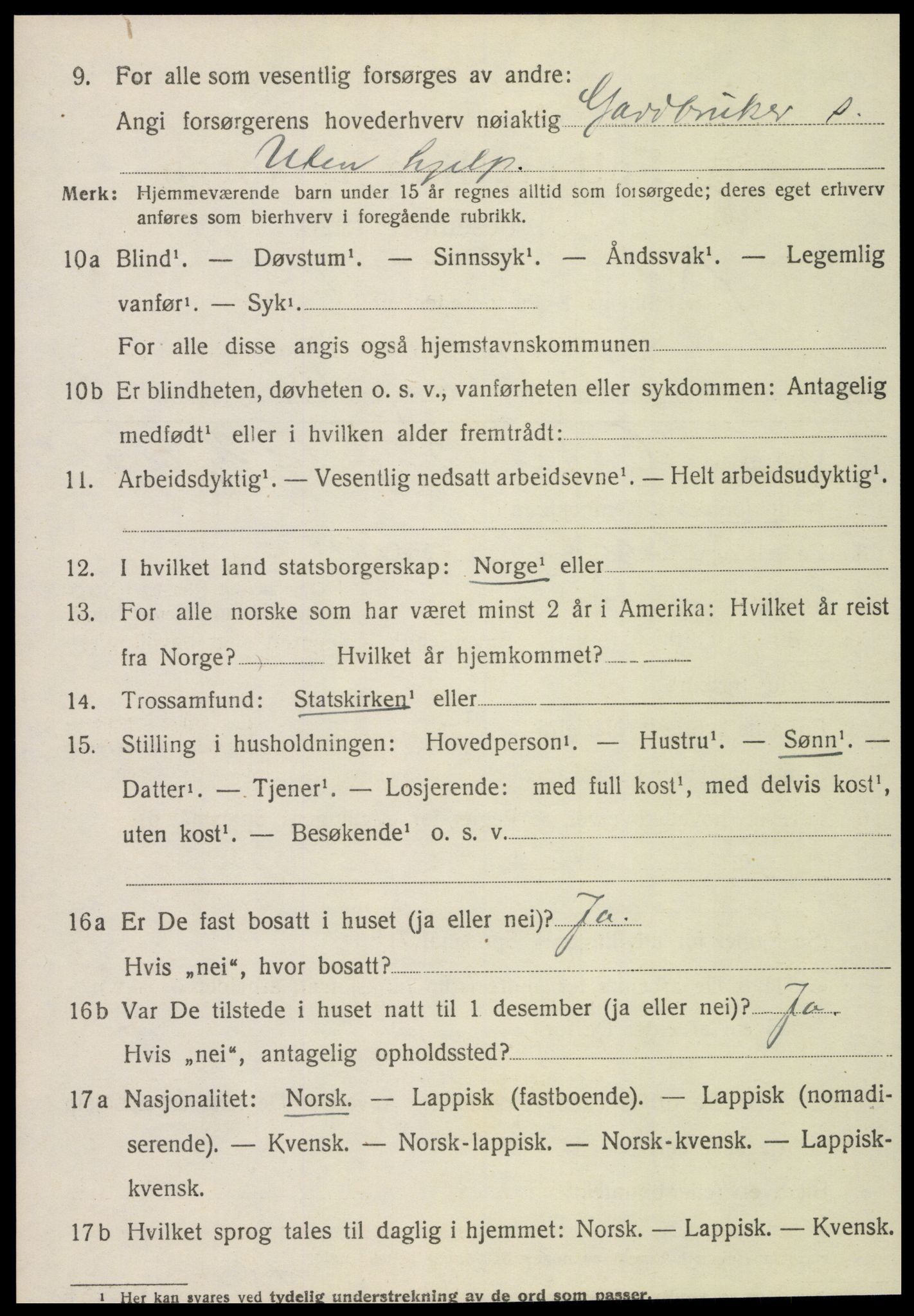 SAT, 1920 census for Lånke, 1920, p. 569