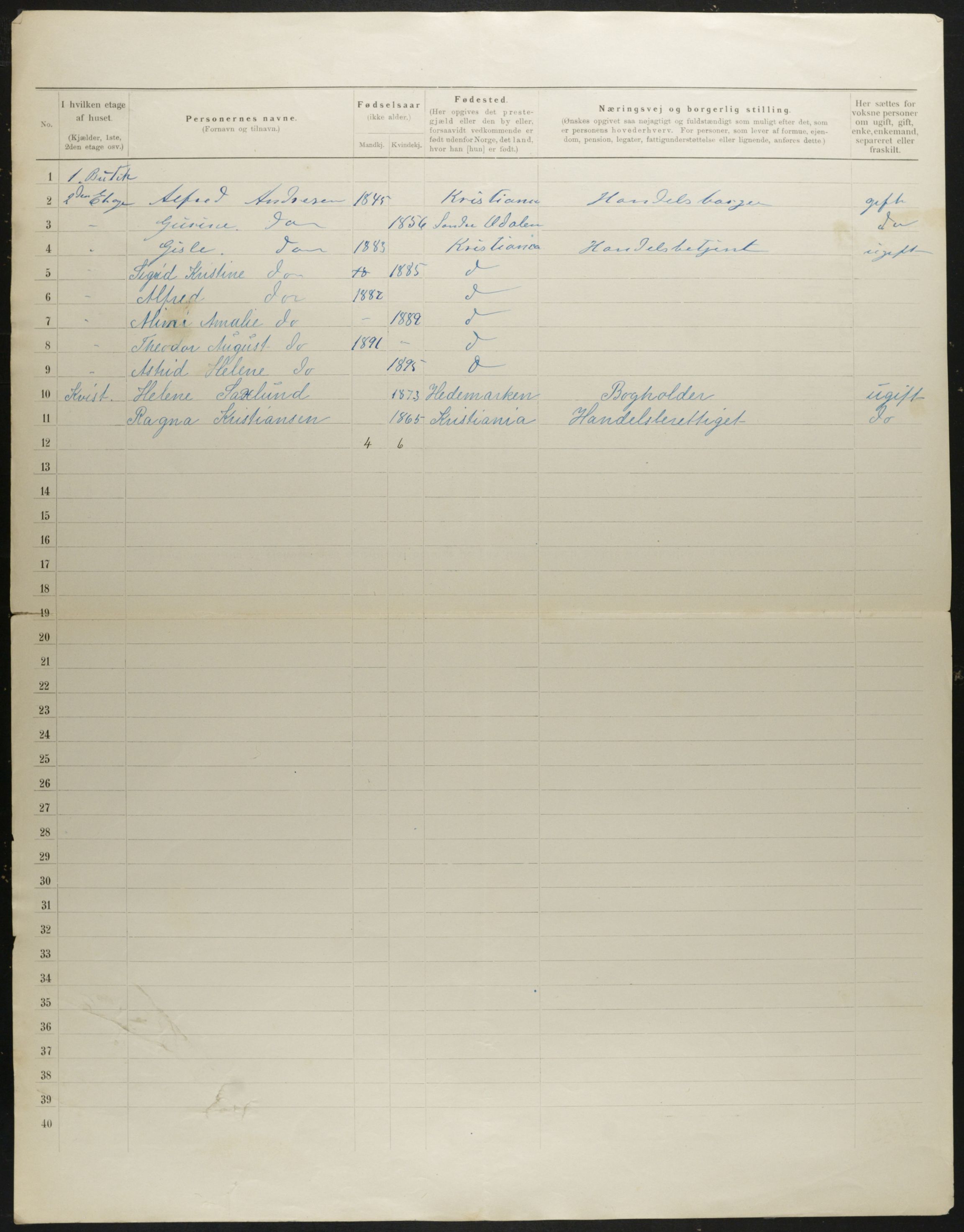 OBA, Municipal Census 1901 for Kristiania, 1901, p. 250