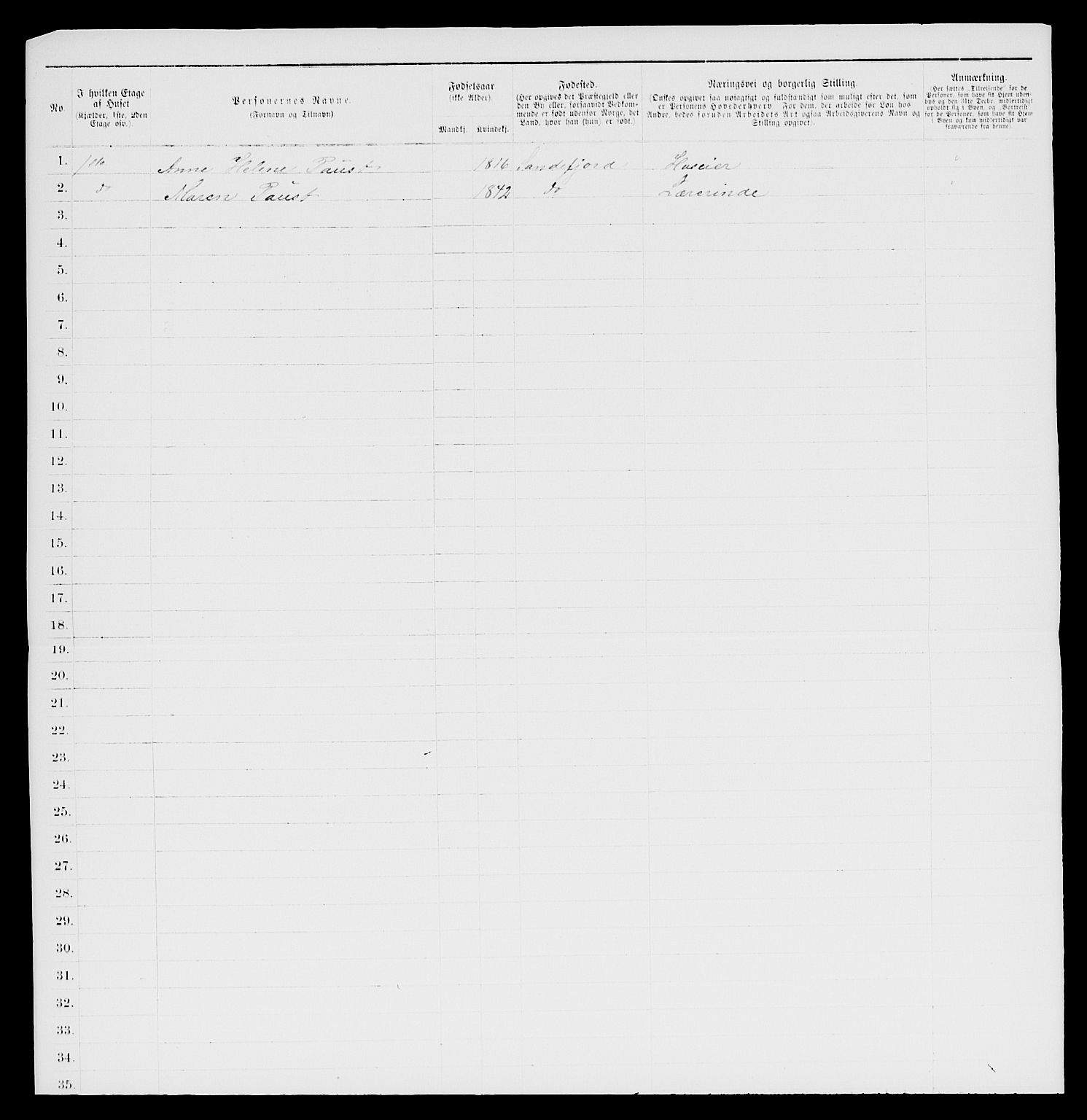 SAKO, 1885 census for 0706 Sandefjord, 1885, p. 84