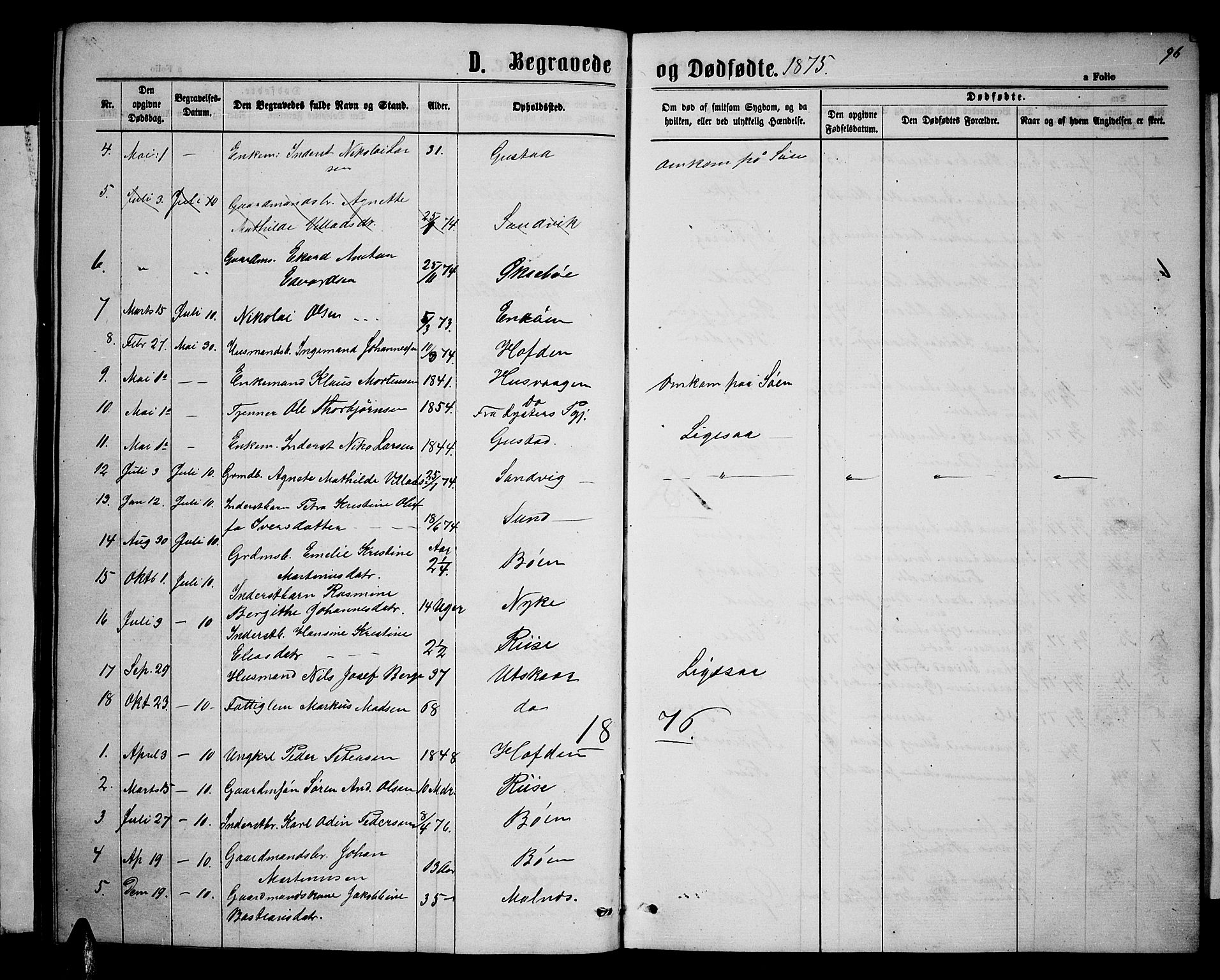 Ministerialprotokoller, klokkerbøker og fødselsregistre - Nordland, AV/SAT-A-1459/892/L1324: Parish register (copy) no. 892C01, 1865-1879, p. 96