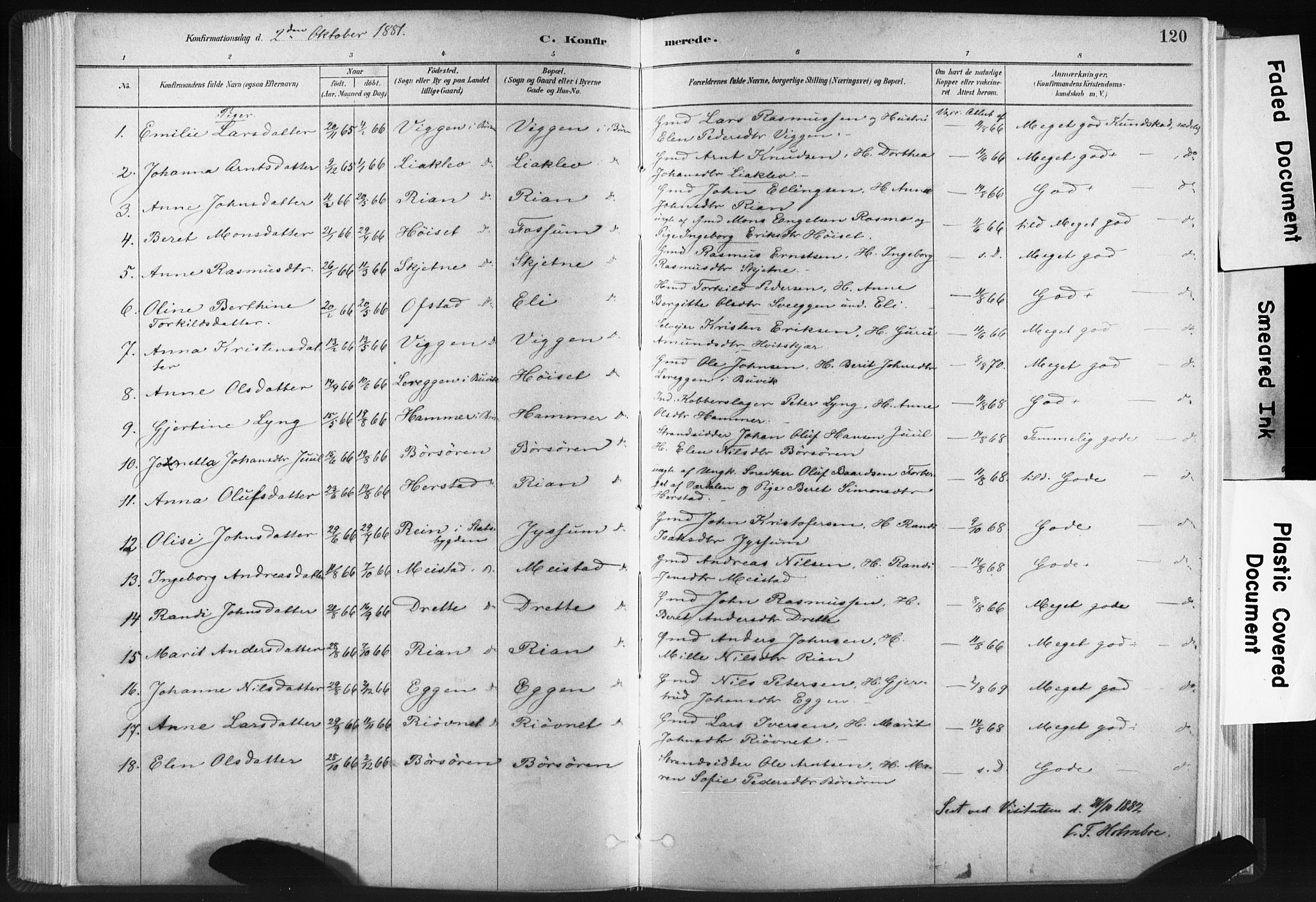 Ministerialprotokoller, klokkerbøker og fødselsregistre - Sør-Trøndelag, SAT/A-1456/665/L0773: Parish register (official) no. 665A08, 1879-1905, p. 120