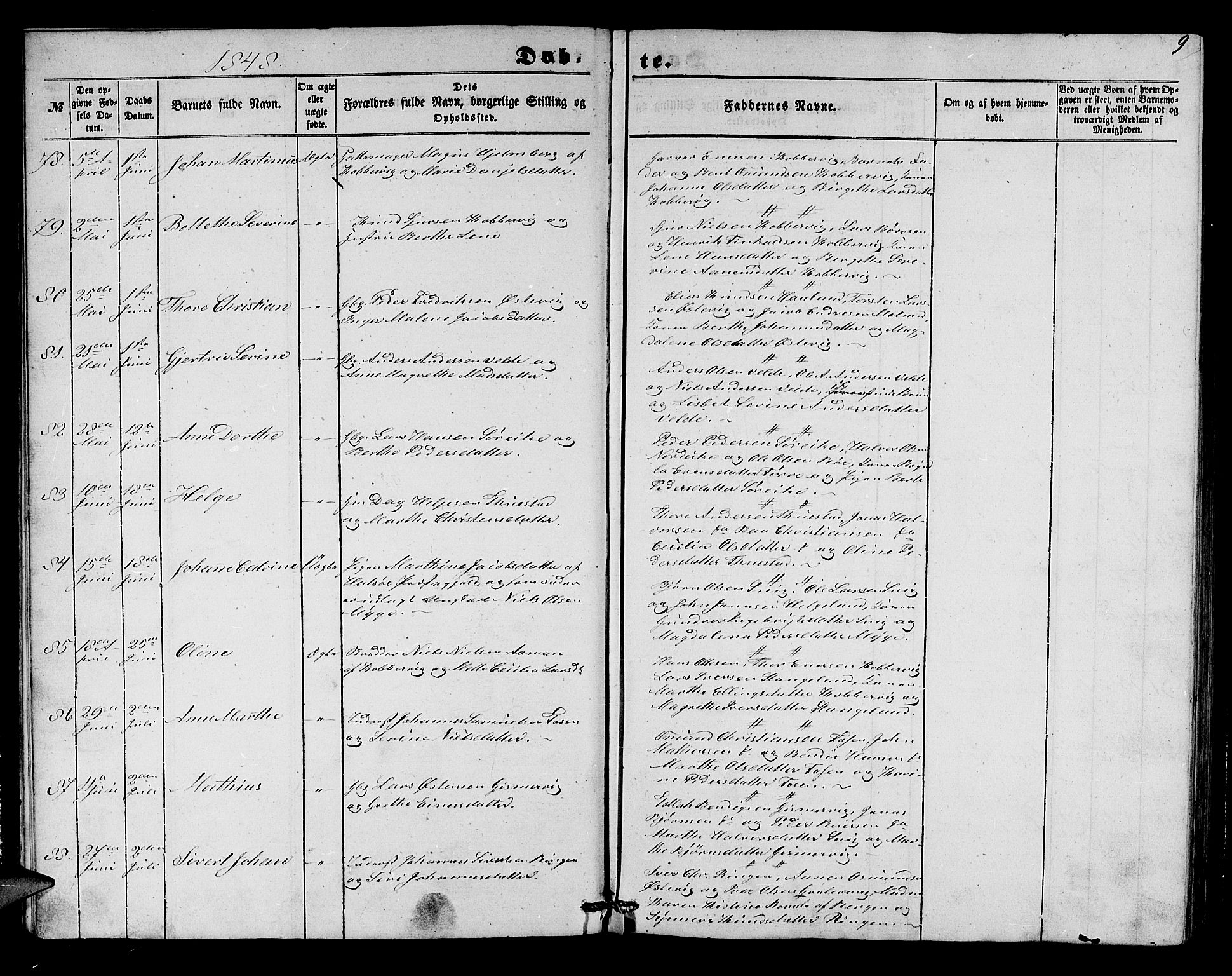 Avaldsnes sokneprestkontor, AV/SAST-A -101851/H/Ha/Hab/L0002: Parish register (copy) no. B 2, 1848-1856, p. 9