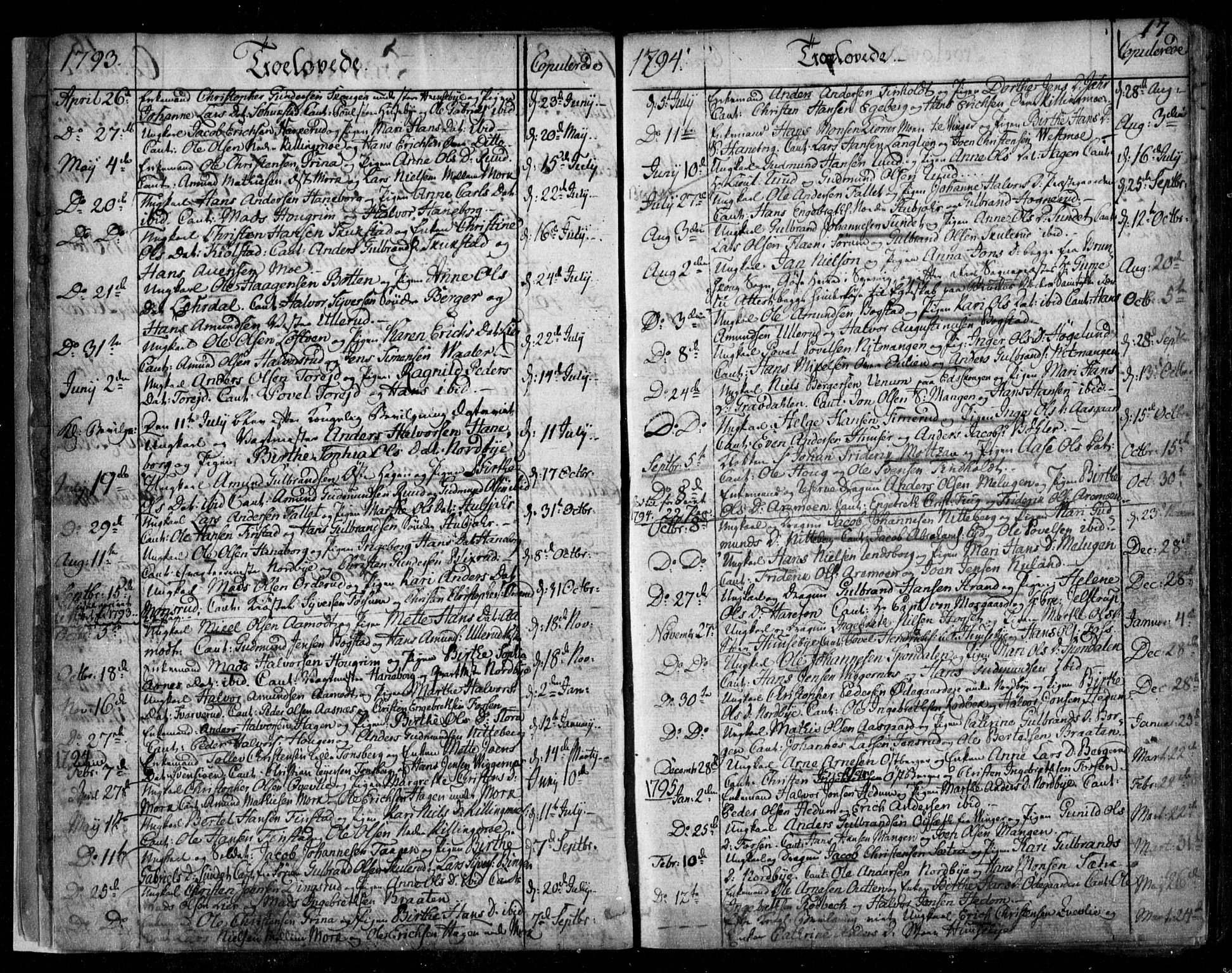 Aurskog prestekontor Kirkebøker, SAO/A-10304a/F/Fa/L0003: Parish register (official) no. I 3, 1767-1807, p. 17