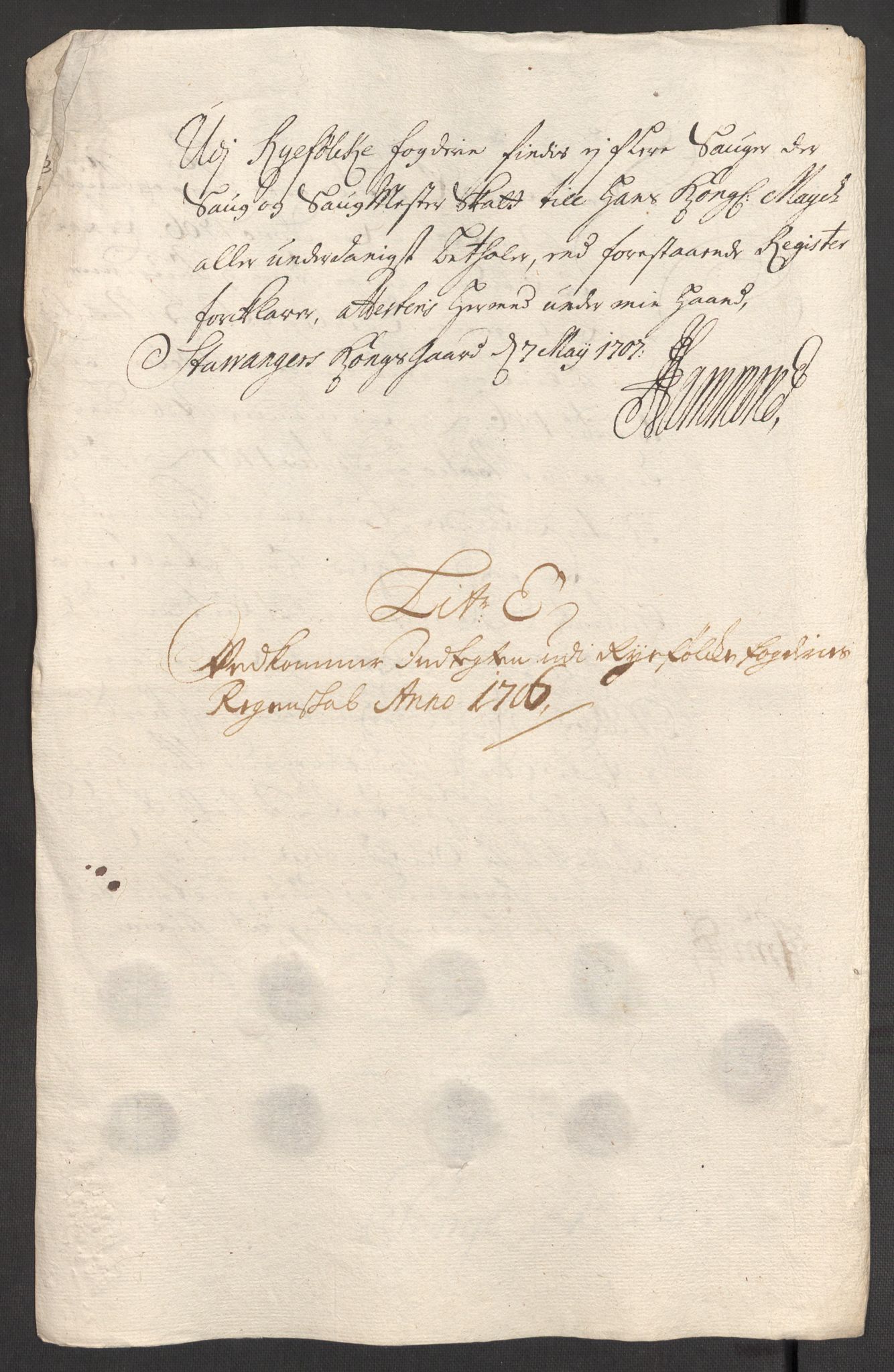 Rentekammeret inntil 1814, Reviderte regnskaper, Fogderegnskap, RA/EA-4092/R47/L2861: Fogderegnskap Ryfylke, 1706-1709, p. 36