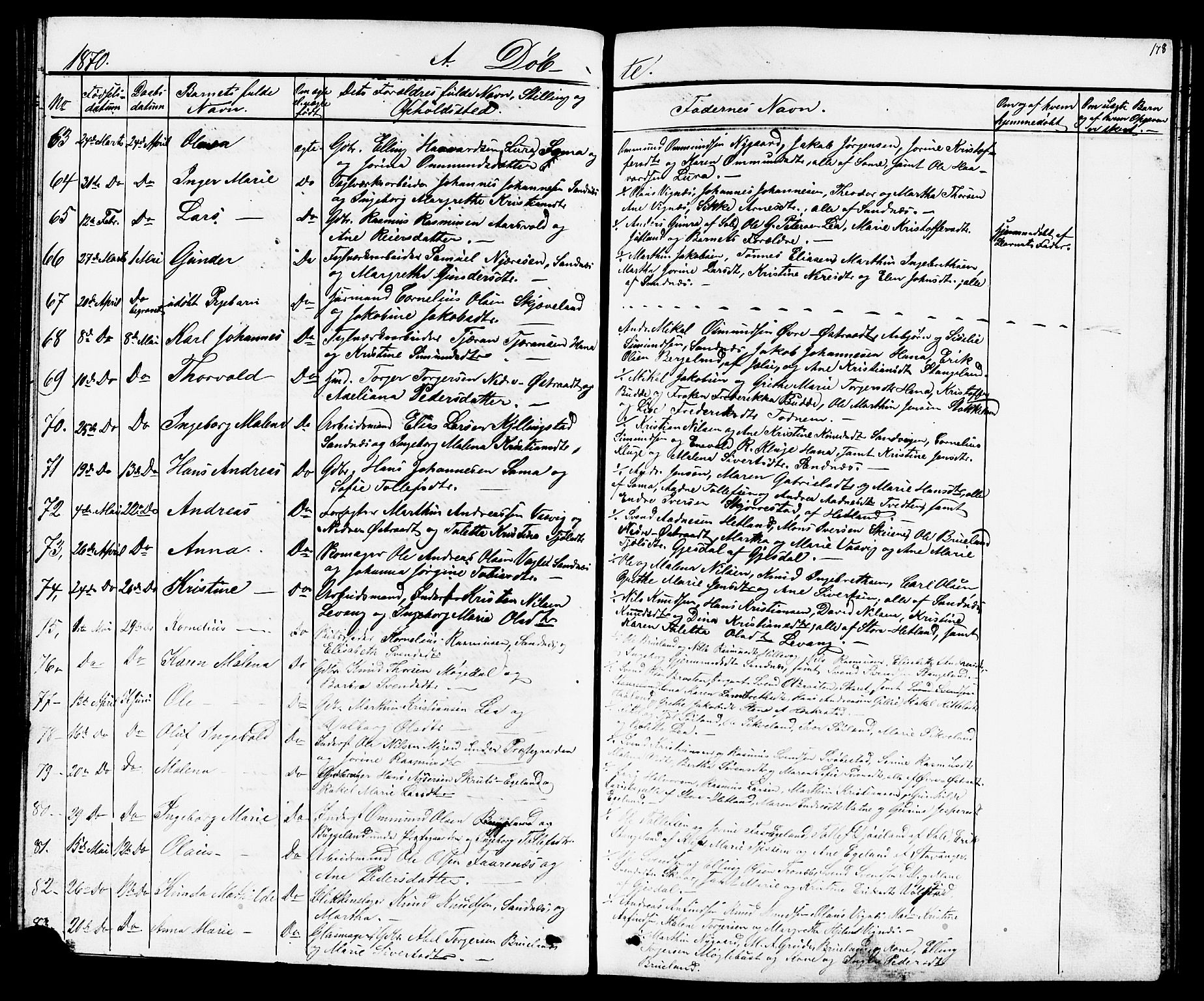 Høyland sokneprestkontor, AV/SAST-A-101799/001/30BB/L0001: Parish register (copy) no. B 1, 1854-1873, p. 178