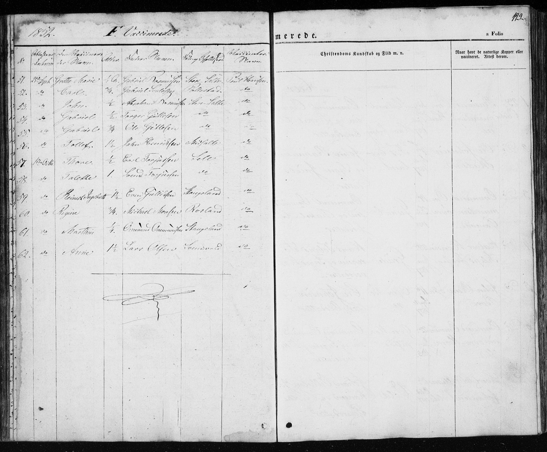 Klepp sokneprestkontor, AV/SAST-A-101803/001/3/30BA/L0004: Parish register (official) no. A 4, 1842-1852, p. 122