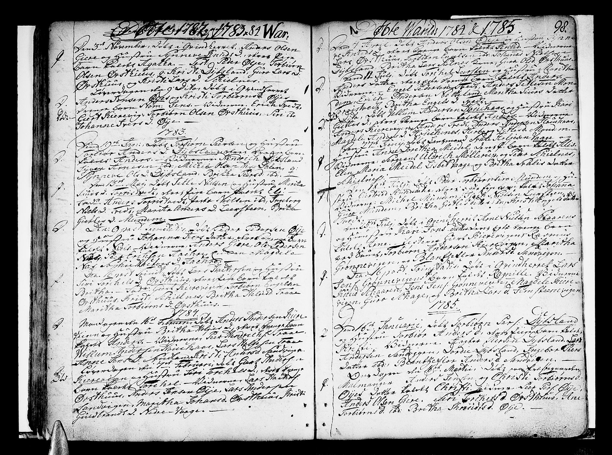 Strandebarm sokneprestembete, SAB/A-78401/H/Haa: Parish register (official) no. A 3 /3, 1751-1787, p. 98
