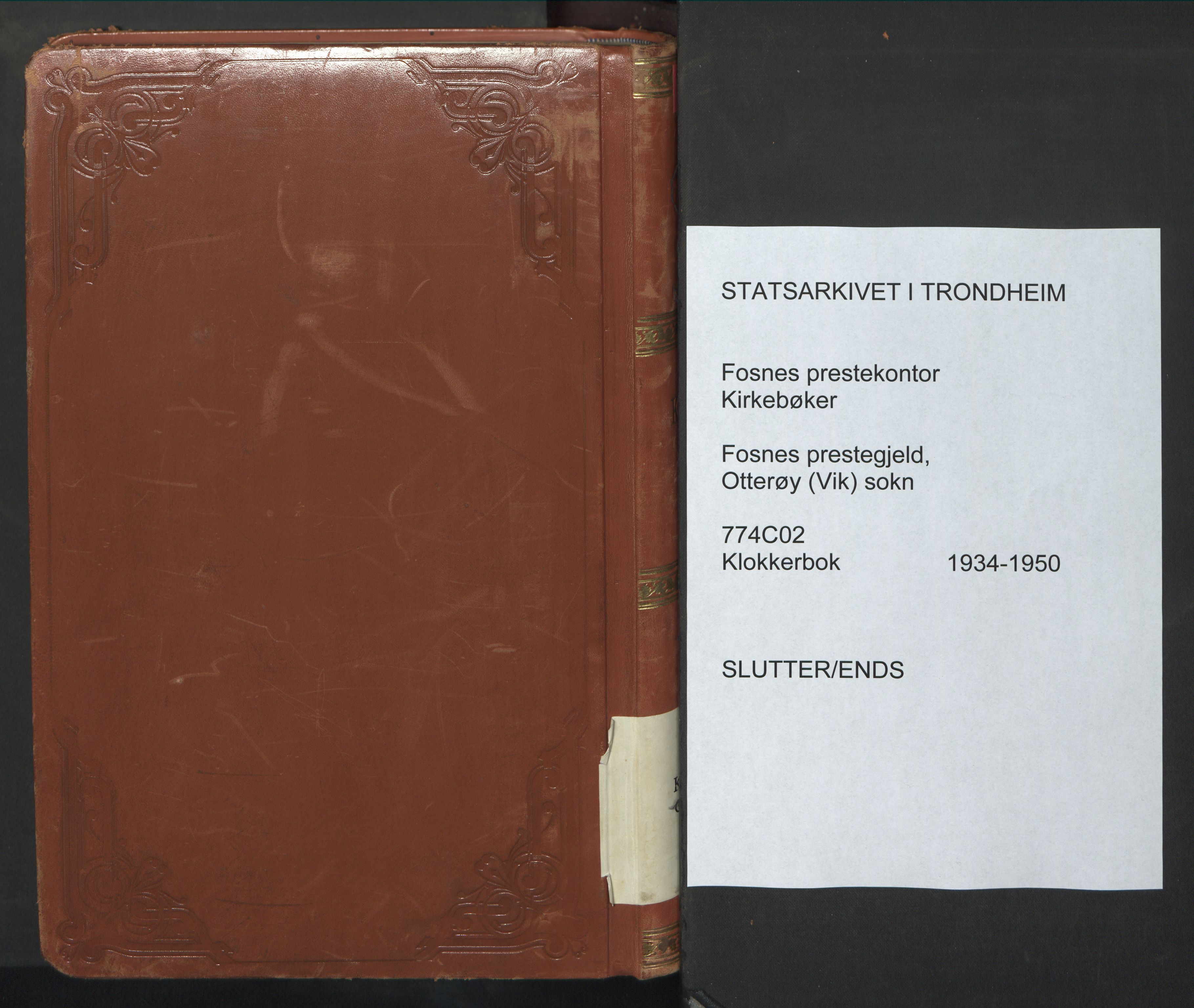 Ministerialprotokoller, klokkerbøker og fødselsregistre - Nord-Trøndelag, SAT/A-1458/774/L0631: Parish register (copy) no. 774C02, 1934-1950