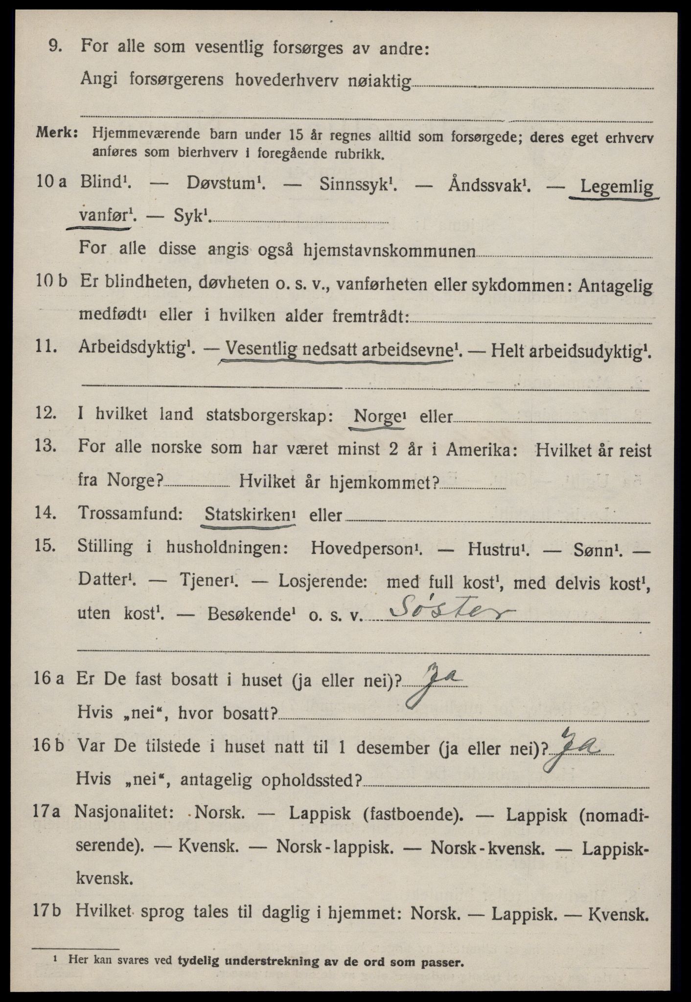 SAT, 1920 census for Hølonda, 1920, p. 606