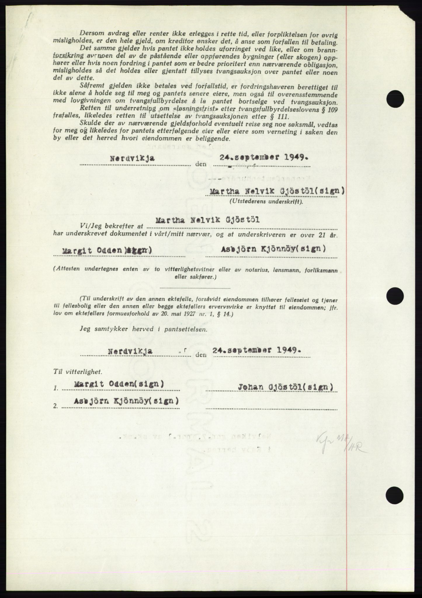 Nordmøre sorenskriveri, AV/SAT-A-4132/1/2/2Ca: Mortgage book no. B102, 1949-1949, Diary no: : 2755/1949