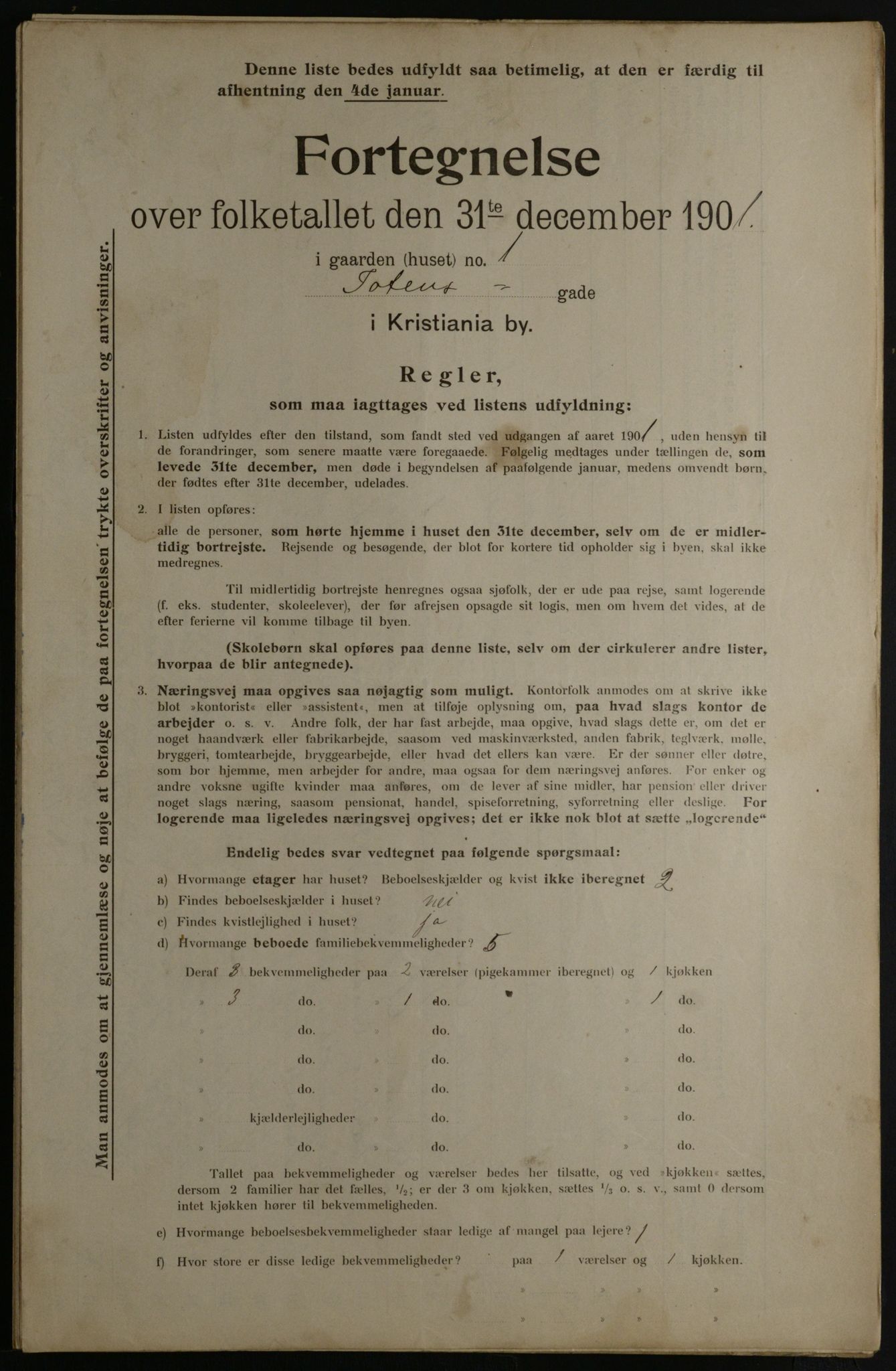 OBA, Municipal Census 1901 for Kristiania, 1901, p. 17703