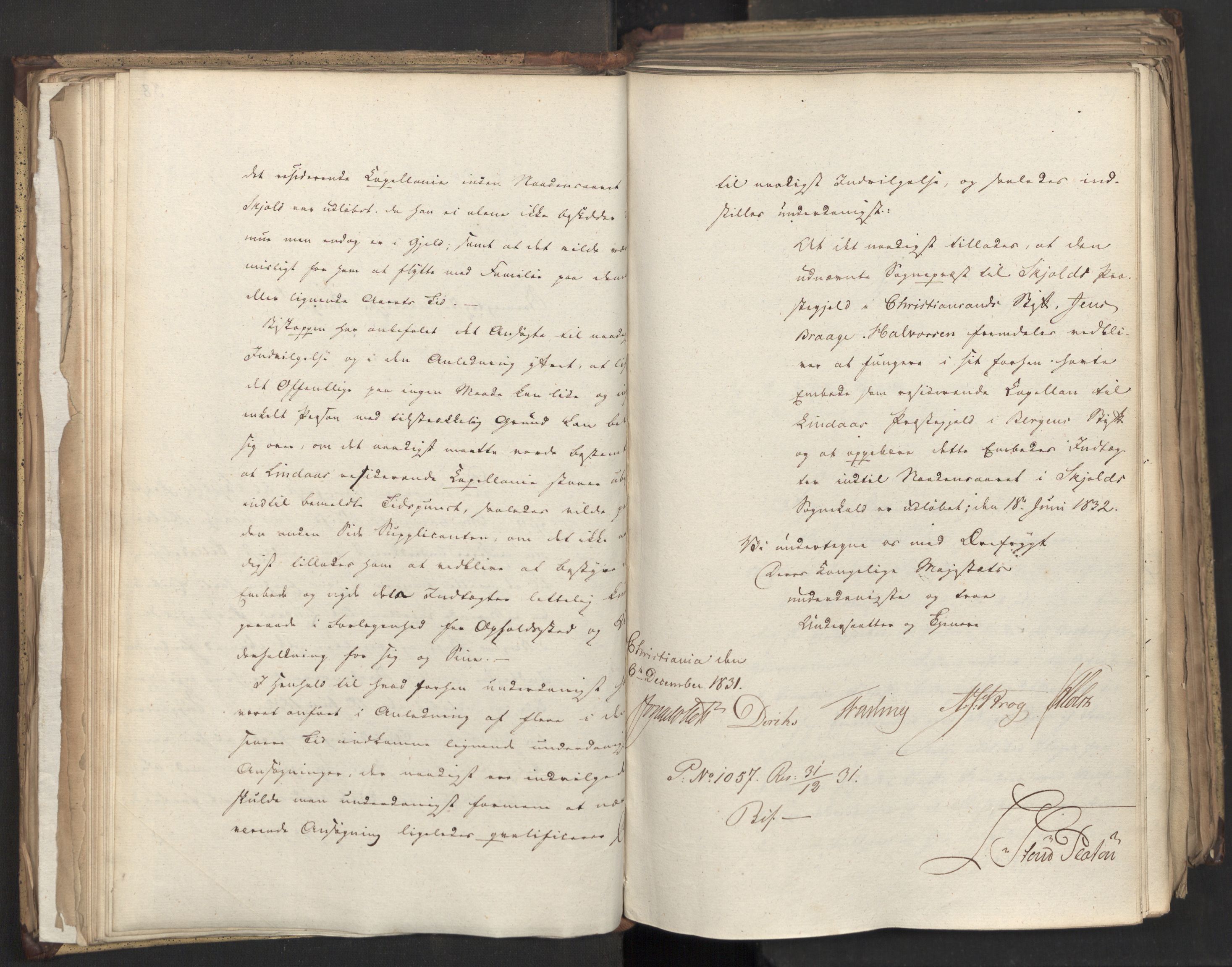 Statsrådsavdelingen i Stockholm, AV/RA-S-1003/D/Da/L0075: Regjeringsinnstillinger nr. 1840-1940, 1831, p. 110