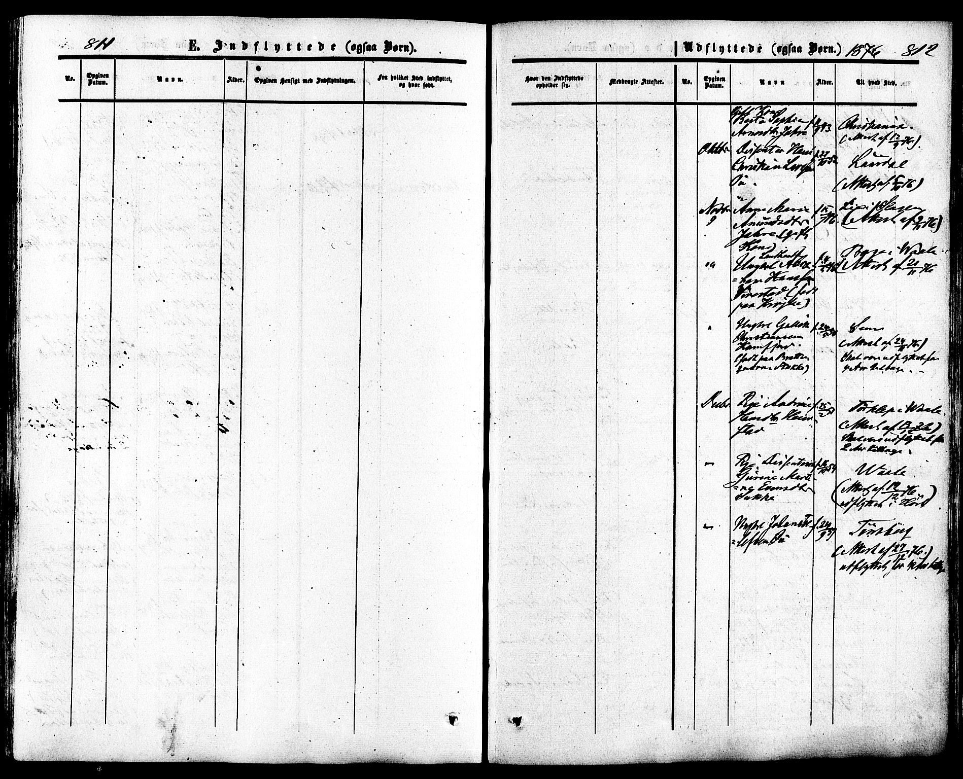 Ramnes kirkebøker, SAKO/A-314/F/Fa/L0006: Parish register (official) no. I 6, 1862-1877, p. 811-812