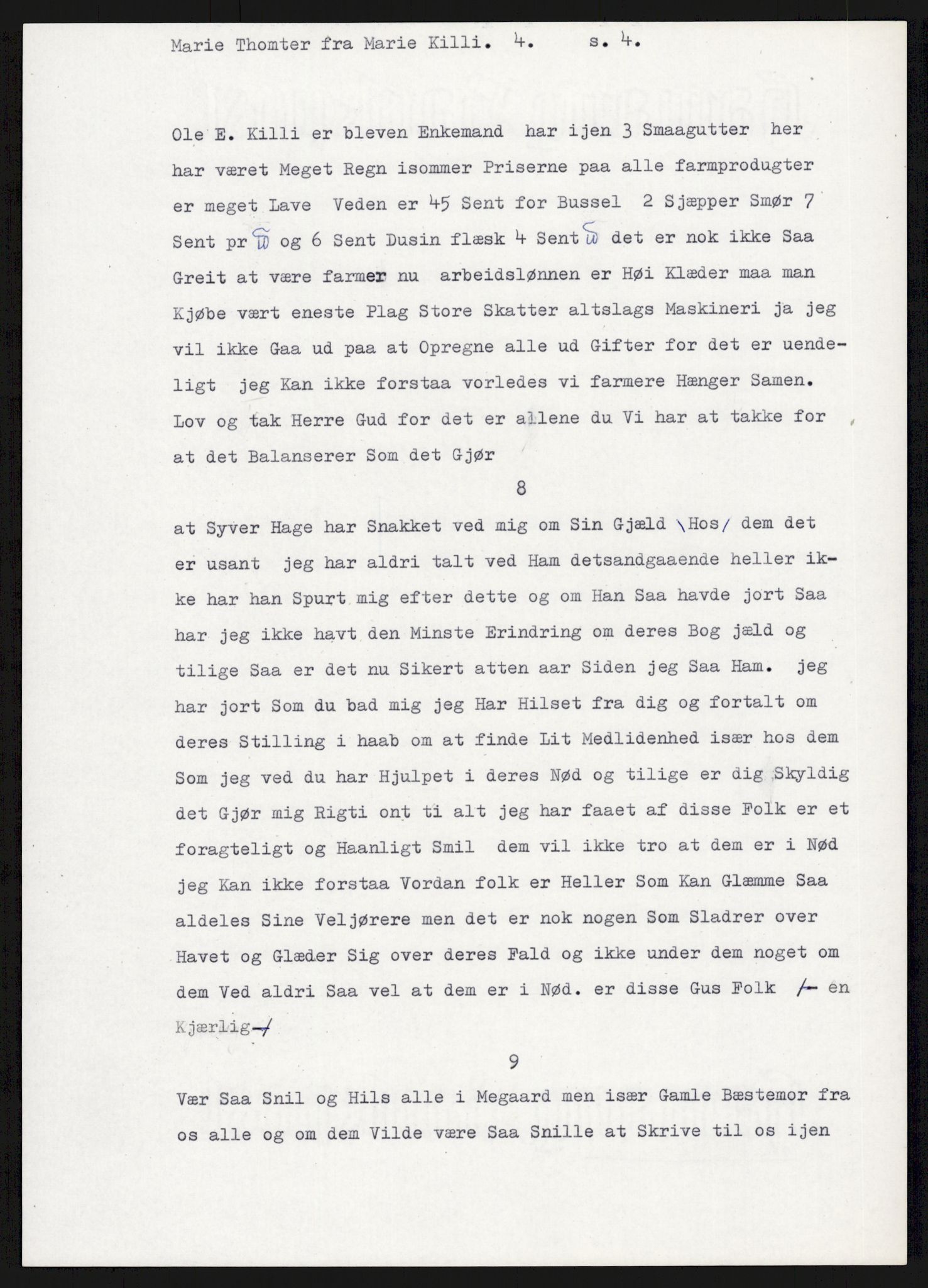 Samlinger til kildeutgivelse, Amerikabrevene, AV/RA-EA-4057/F/L0015: Innlån fra Oppland: Sæteren - Vigerust, 1838-1914, p. 461