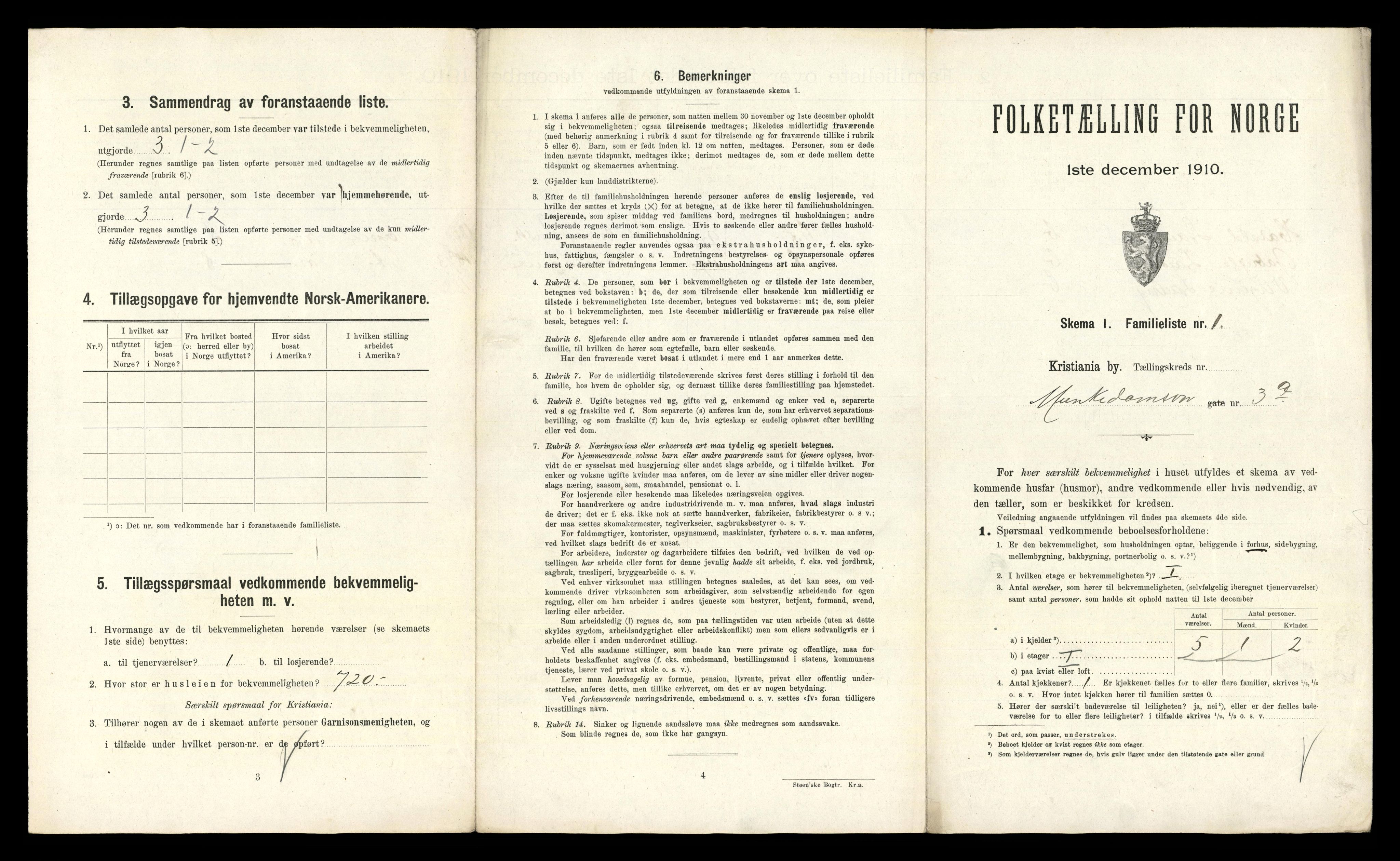 RA, 1910 census for Kristiania, 1910, p. 65005