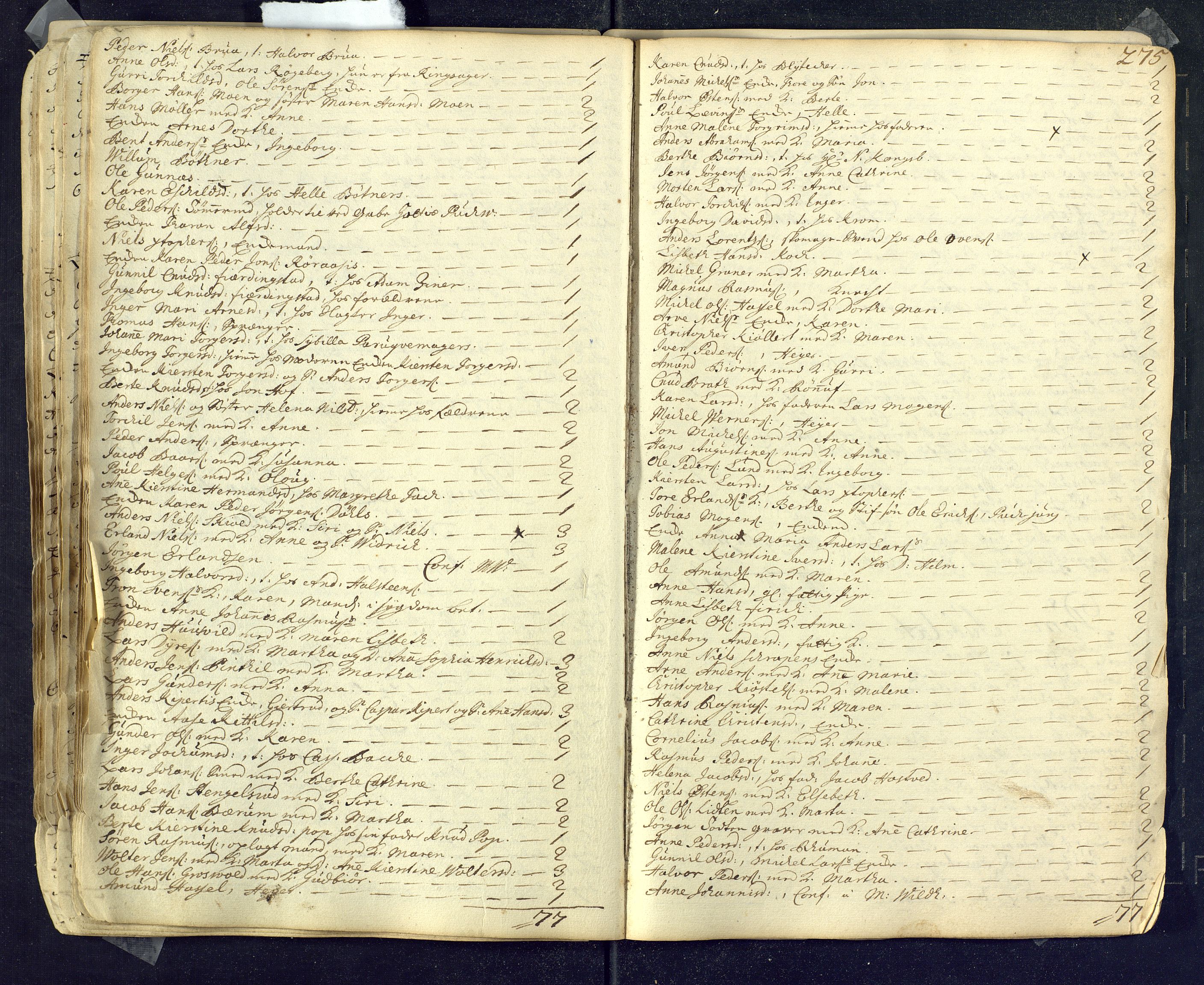 Kongsberg kirkebøker, SAKO/A-22/M/Ma/L0001: Communicants register no. 1, 1731-1739, p. 275
