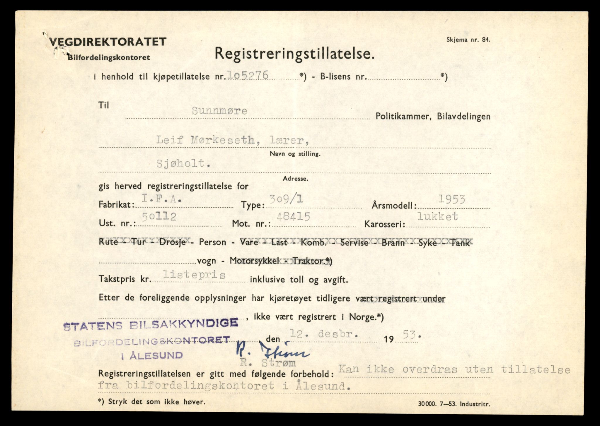 Møre og Romsdal vegkontor - Ålesund trafikkstasjon, AV/SAT-A-4099/F/Fe/L0045: Registreringskort for kjøretøy T 14320 - T 14444, 1927-1998, p. 479