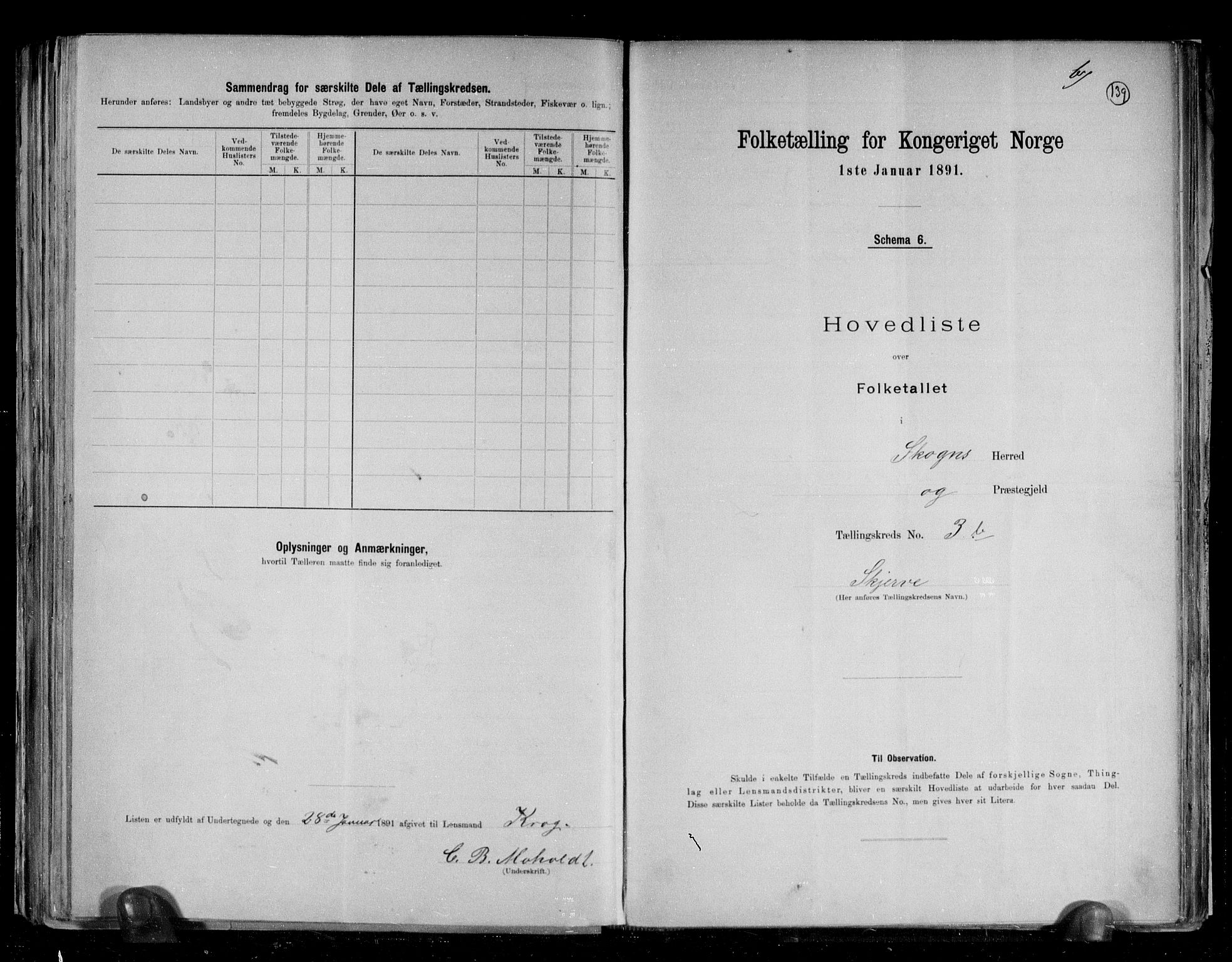 RA, 1891 census for 1719 Skogn, 1891, p. 13