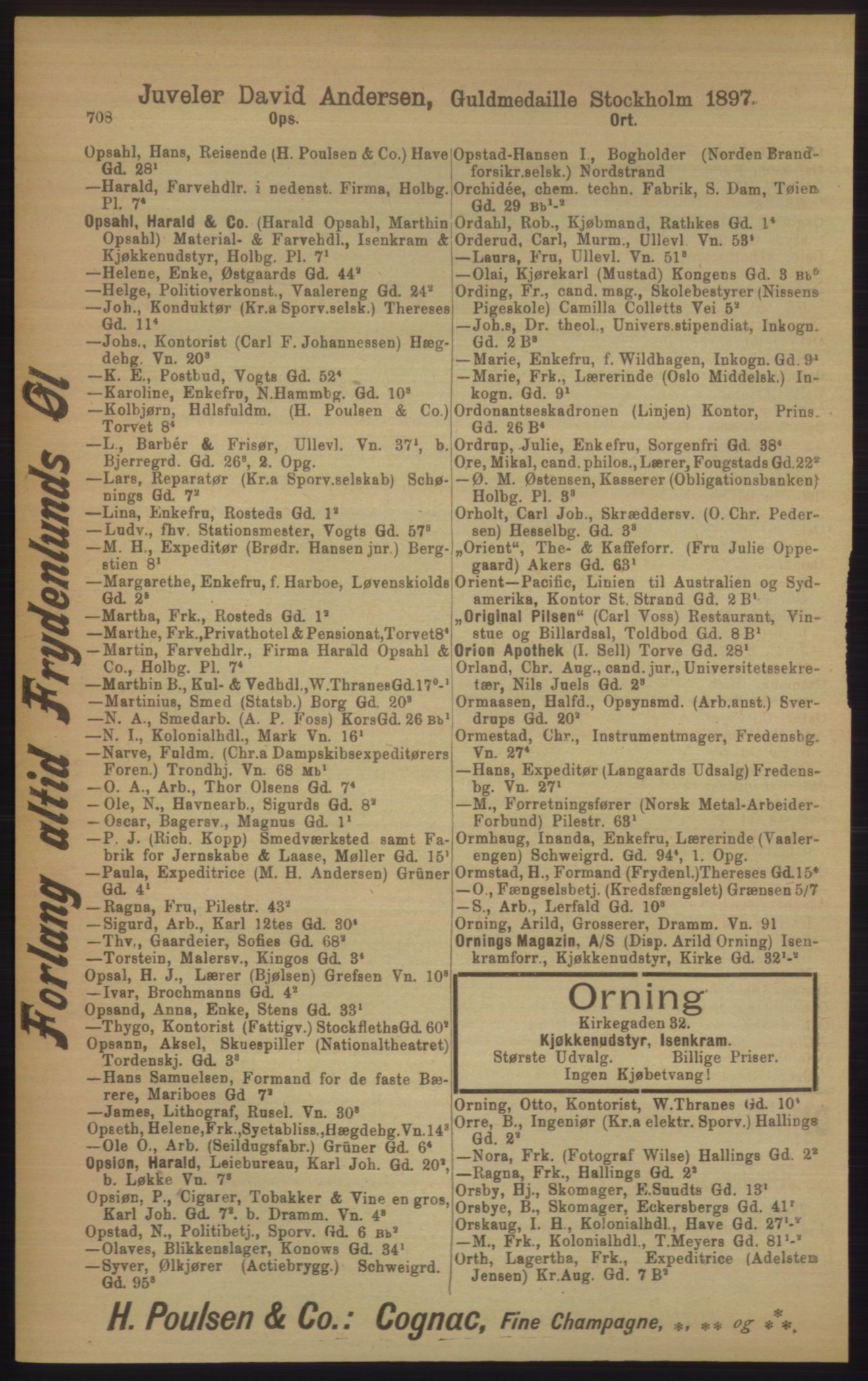 Kristiania/Oslo adressebok, PUBL/-, 1906, p. 708