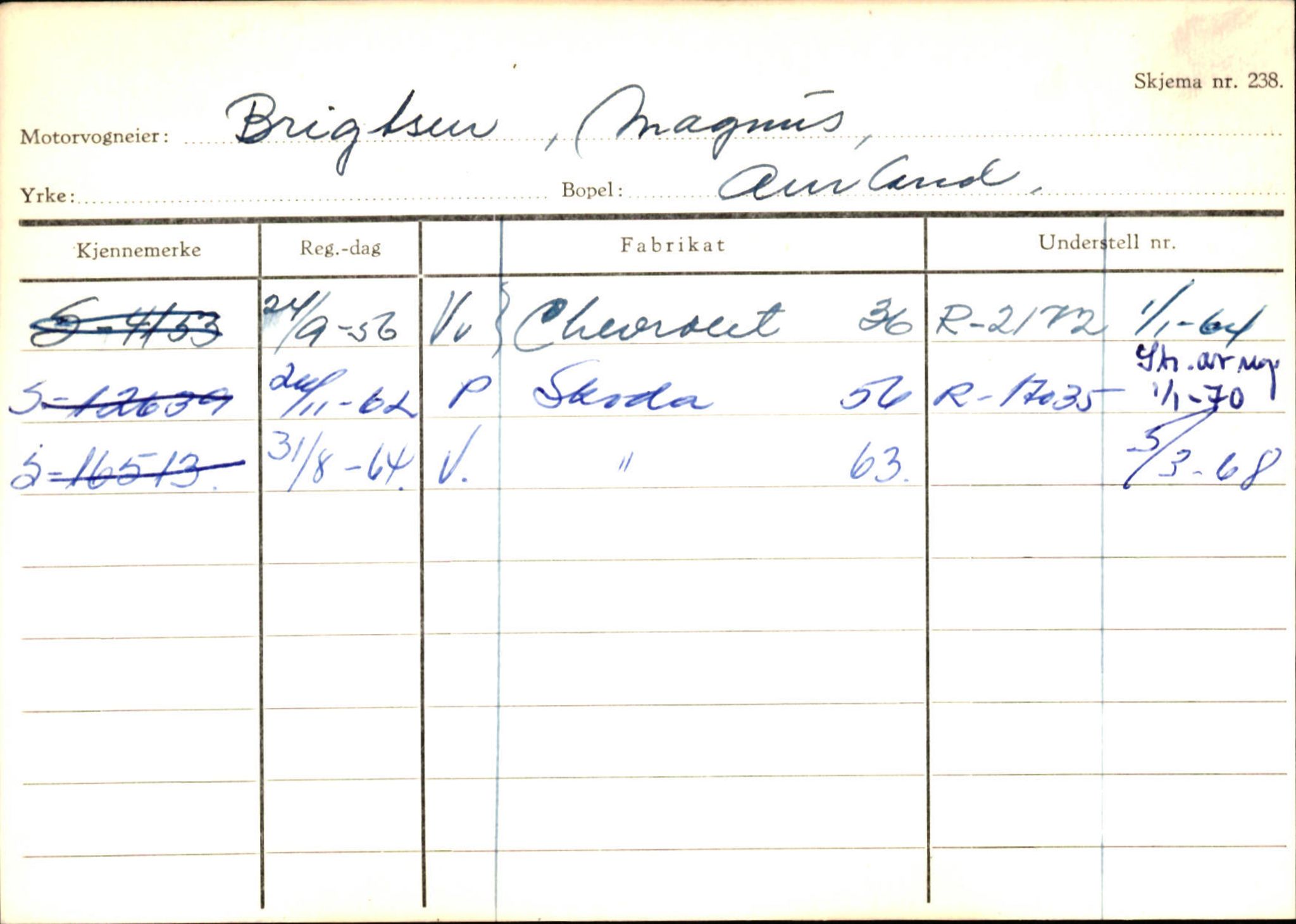 Statens vegvesen, Sogn og Fjordane vegkontor, AV/SAB-A-5301/4/F/L0125: Eigarregister Sogndal V-Å. Aurland A-Å. Fjaler A-N, 1945-1975, p. 511