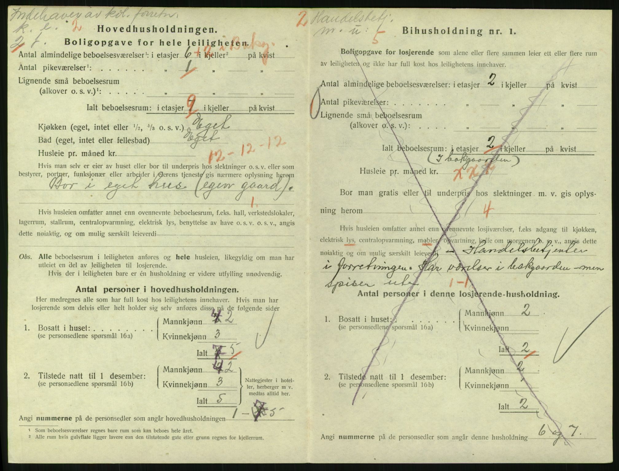 SAH, 1920 census for Lillehammer, 1920, p. 2235