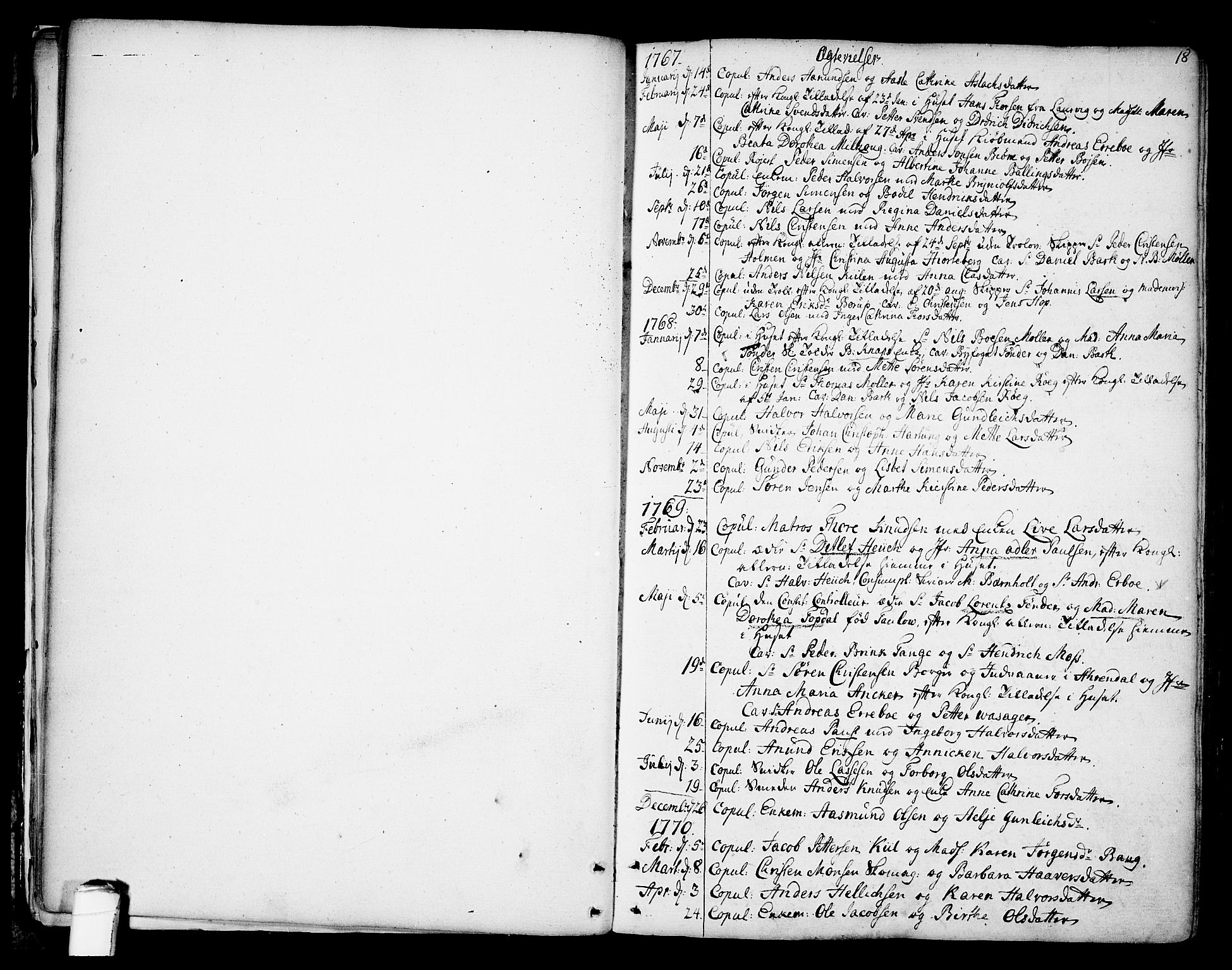 Kragerø kirkebøker, SAKO/A-278/F/Fa/L0002: Parish register (official) no. 2, 1767-1802, p. 18