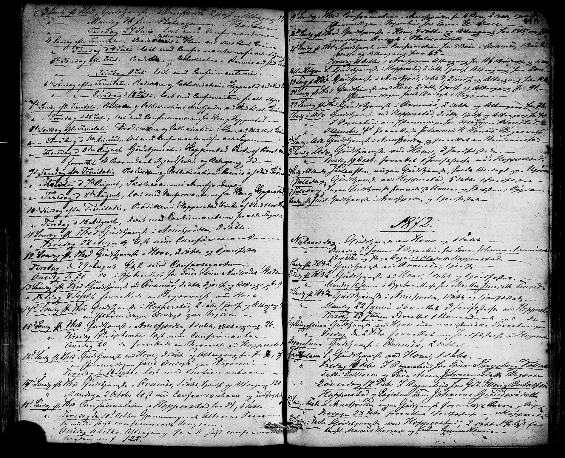 Vik sokneprestembete, AV/SAB-A-81501/H/Haa/Haaa/L0009: Parish register (official) no. A 9, 1866-1877, p. 416