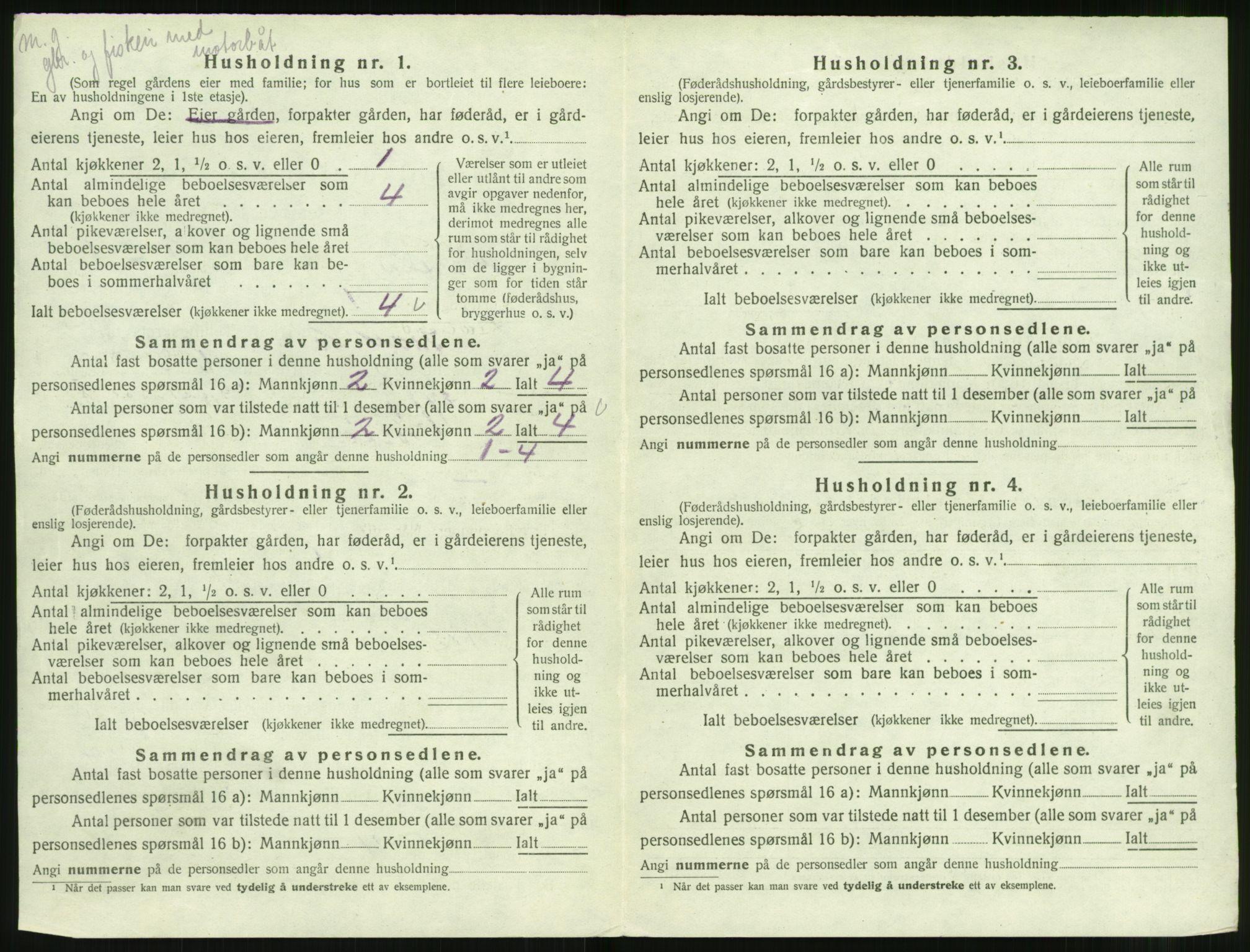 SAT, 1920 census for Hareid, 1920, p. 92