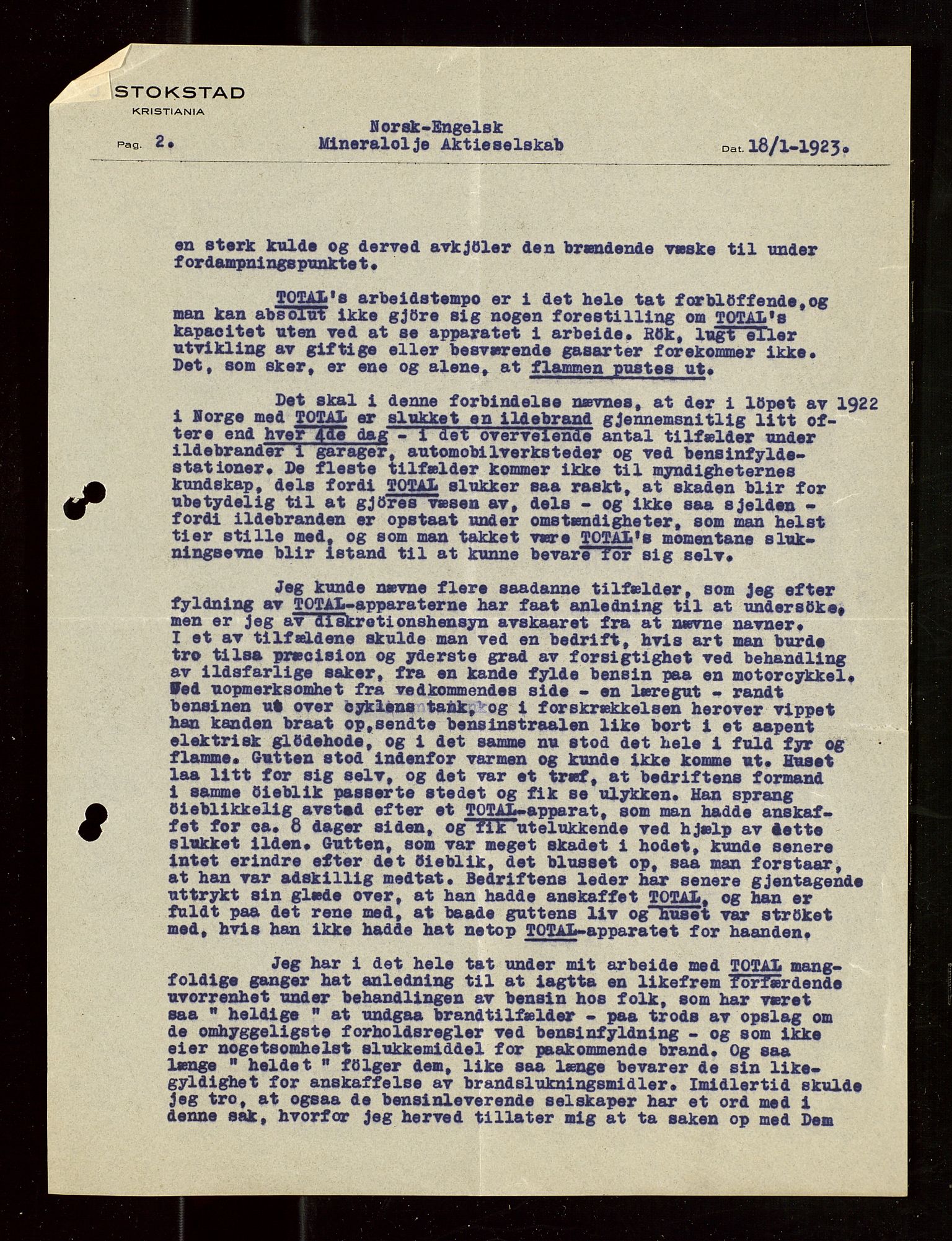 Pa 1521 - A/S Norske Shell, AV/SAST-A-101915/E/Ea/Eaa/L0022: Sjefskorrespondanse, 1918, p. 230