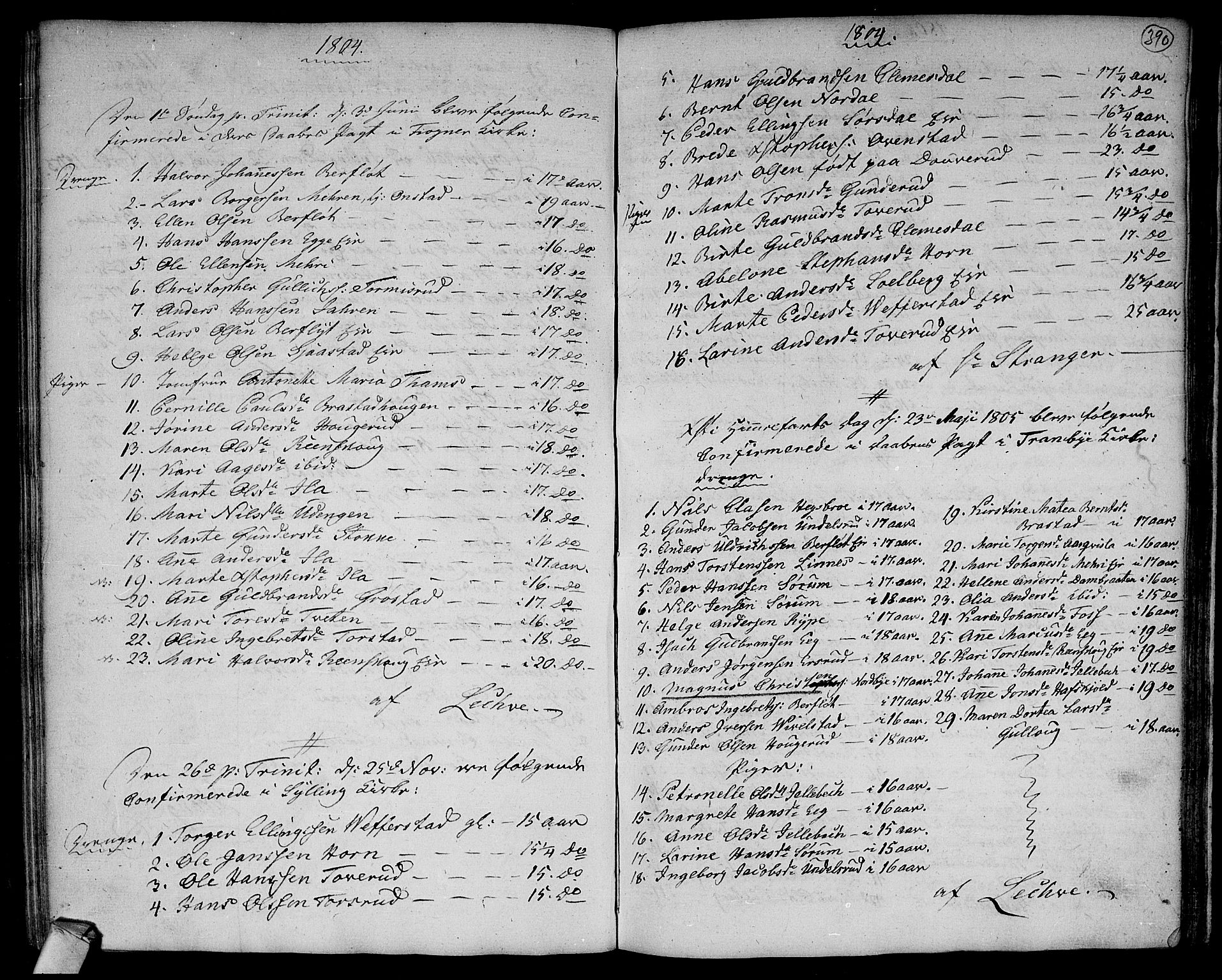 Lier kirkebøker, SAKO/A-230/F/Fa/L0007: Parish register (official) no. I 7, 1794-1813, p. 390