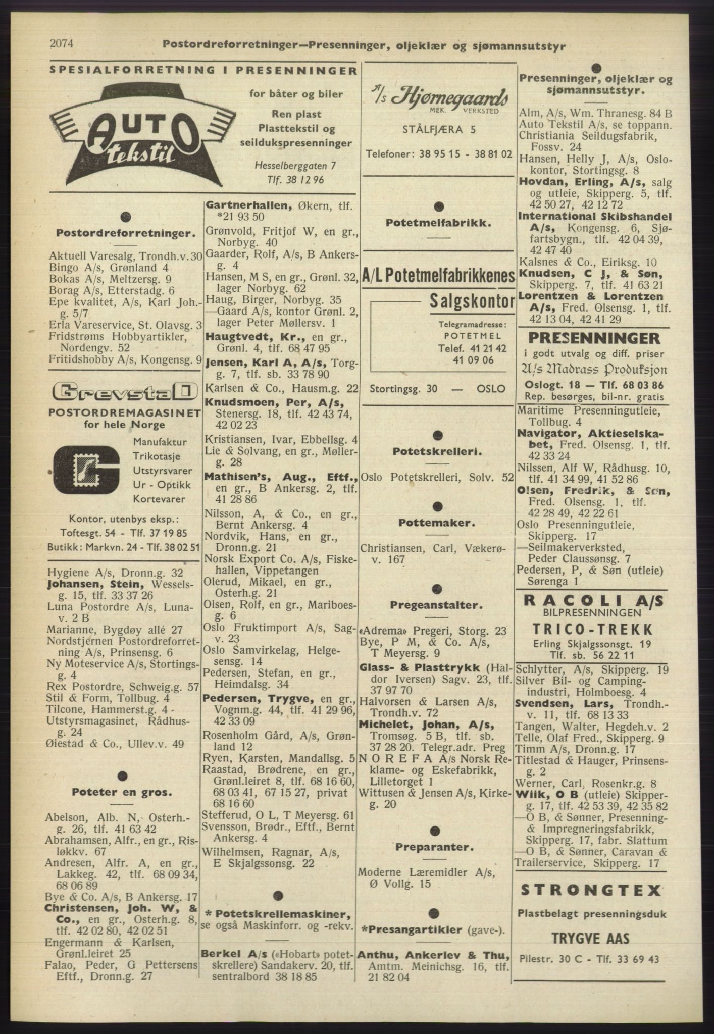 Kristiania/Oslo adressebok, PUBL/-, 1960-1961, p. 2074